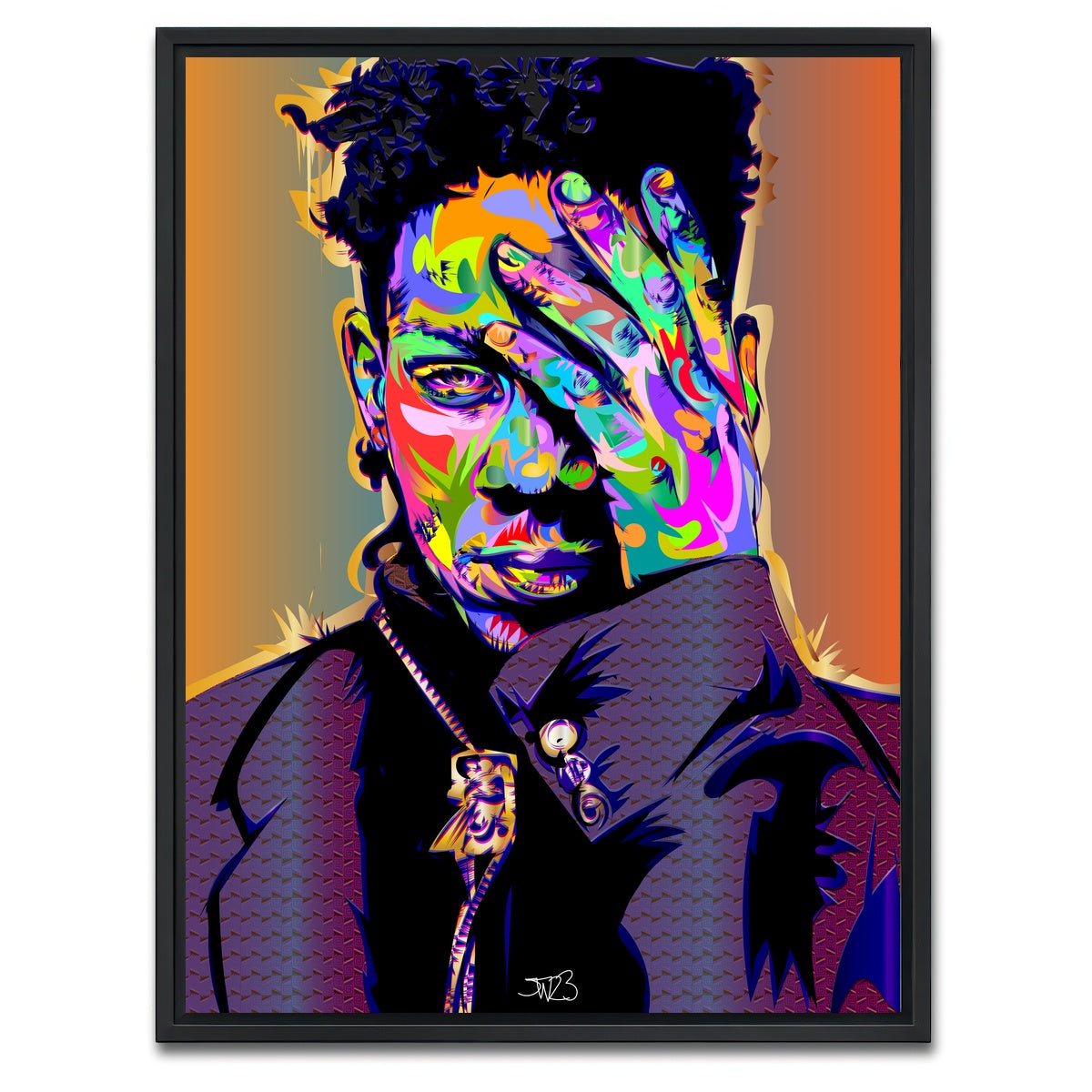 AUTO-MOCKUP WHITE | EVIL BASQUIAT | 1 Piece | Black Framed Canvas | group=3x4