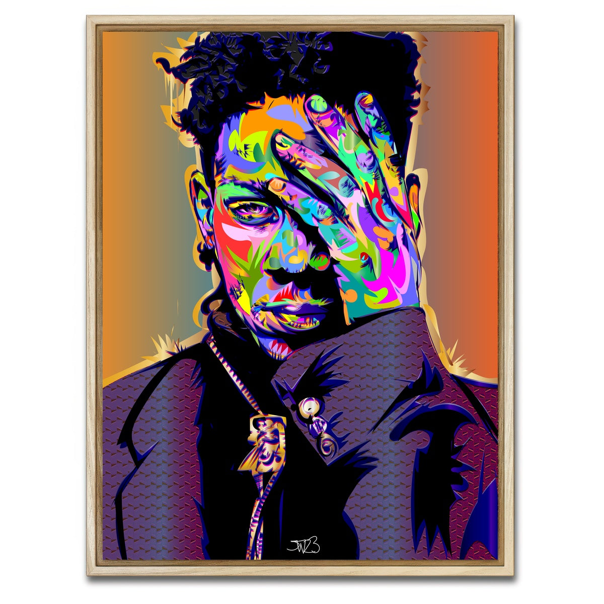 AUTO-MOCKUP WHITE | EVIL BASQUIAT | 1 Piece | Natural Framed Canvas | group=3x4