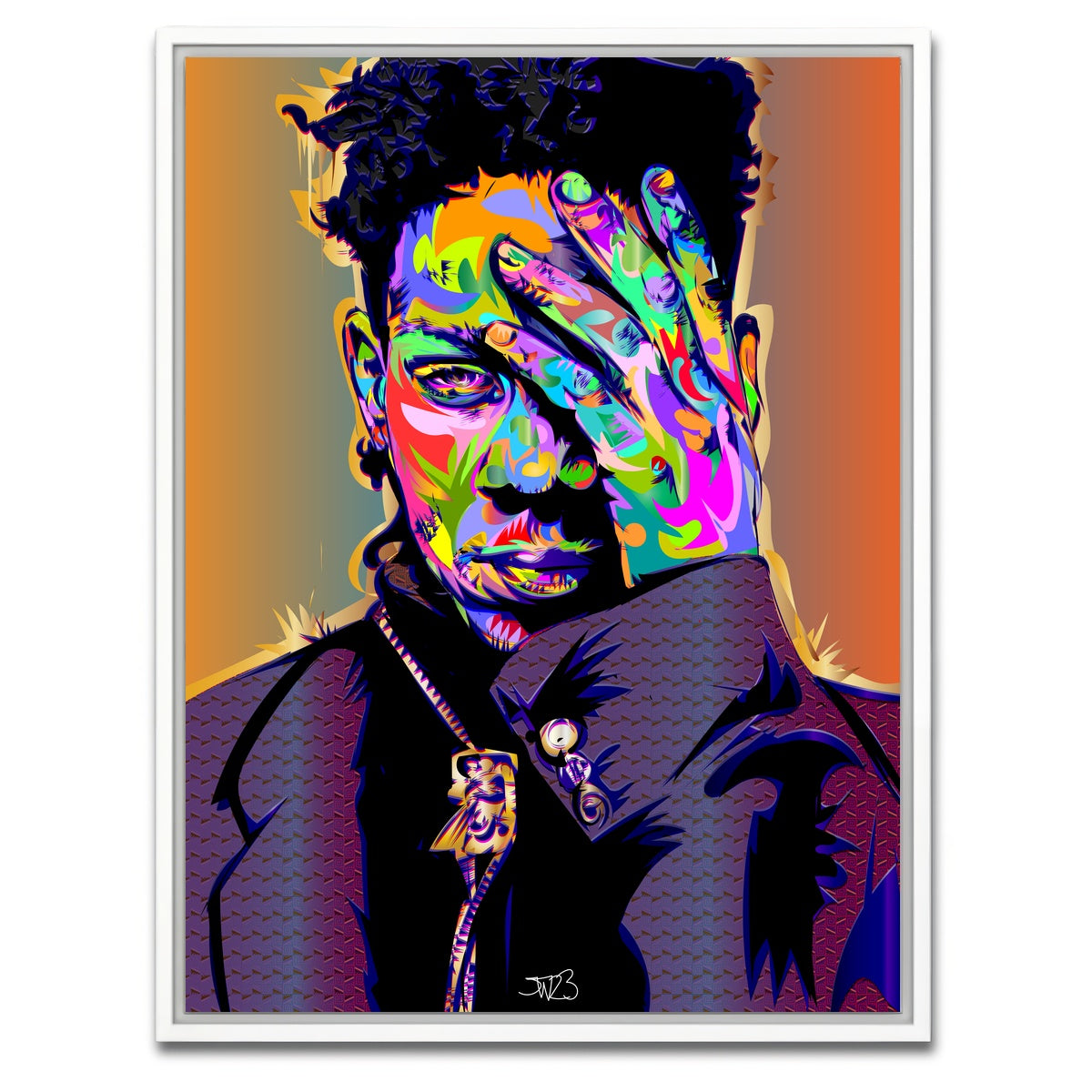 AUTO-MOCKUP WHITE | EVIL BASQUIAT | 1 Piece | White Framed Canvas | group=3x4