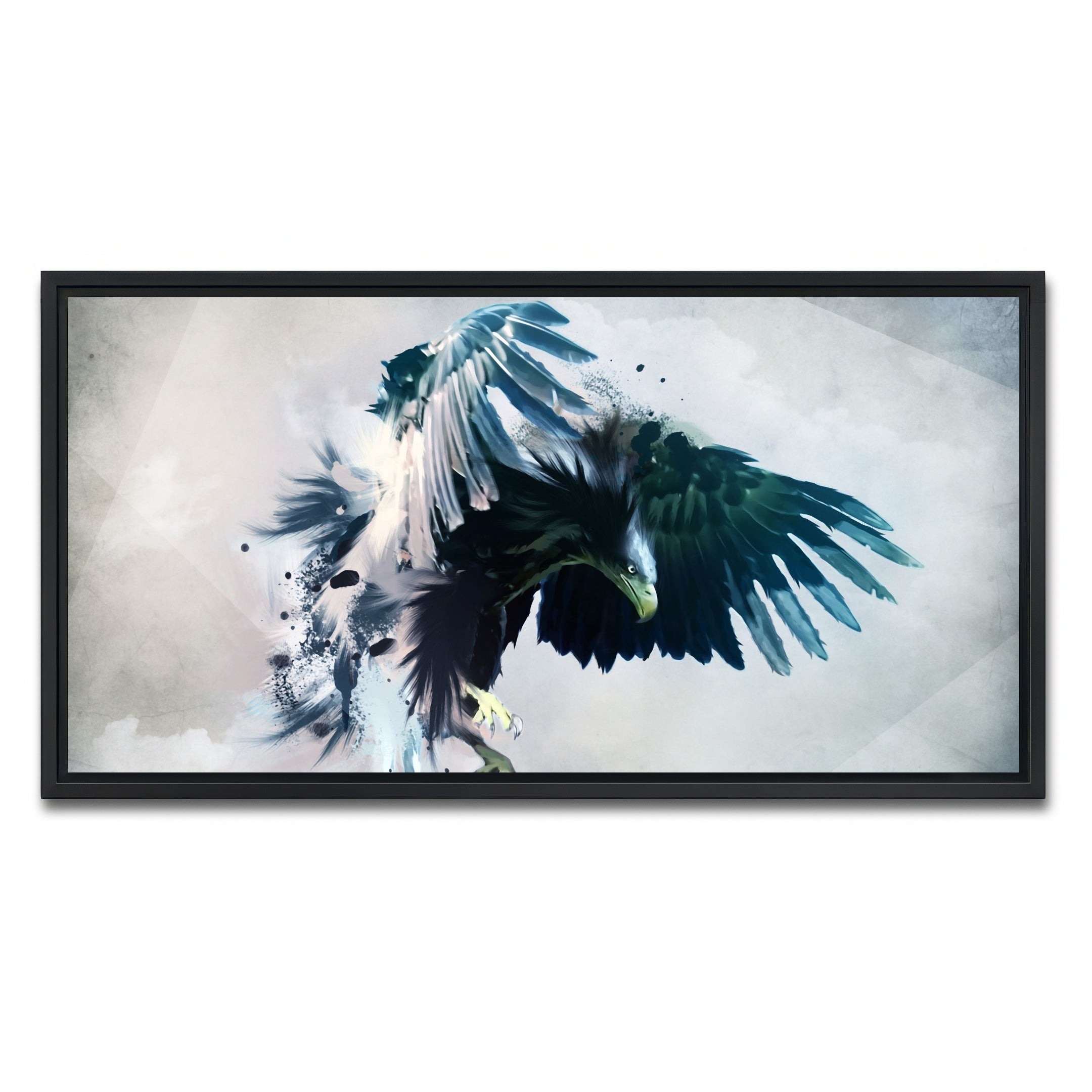 AUTO-MOCKUP WHITE | Eagle Abstract | 1 Piece | Black Frame | group=2x1
