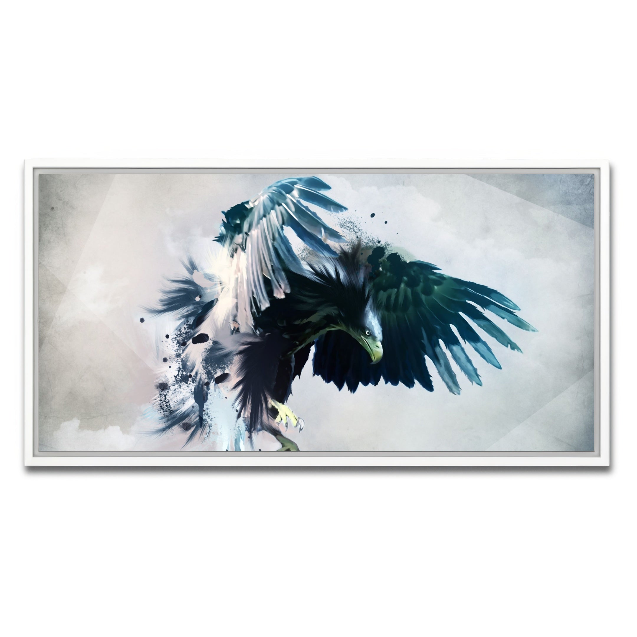 AUTO-MOCKUP WHITE | Eagle Abstract | 1 Piece | White Frame | group=2x1