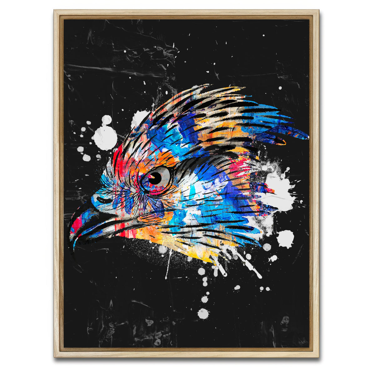 AUTO-MOCKUP WHITE | Eagle | 1 Piece | Natural Framed Canvas | group=3x4
