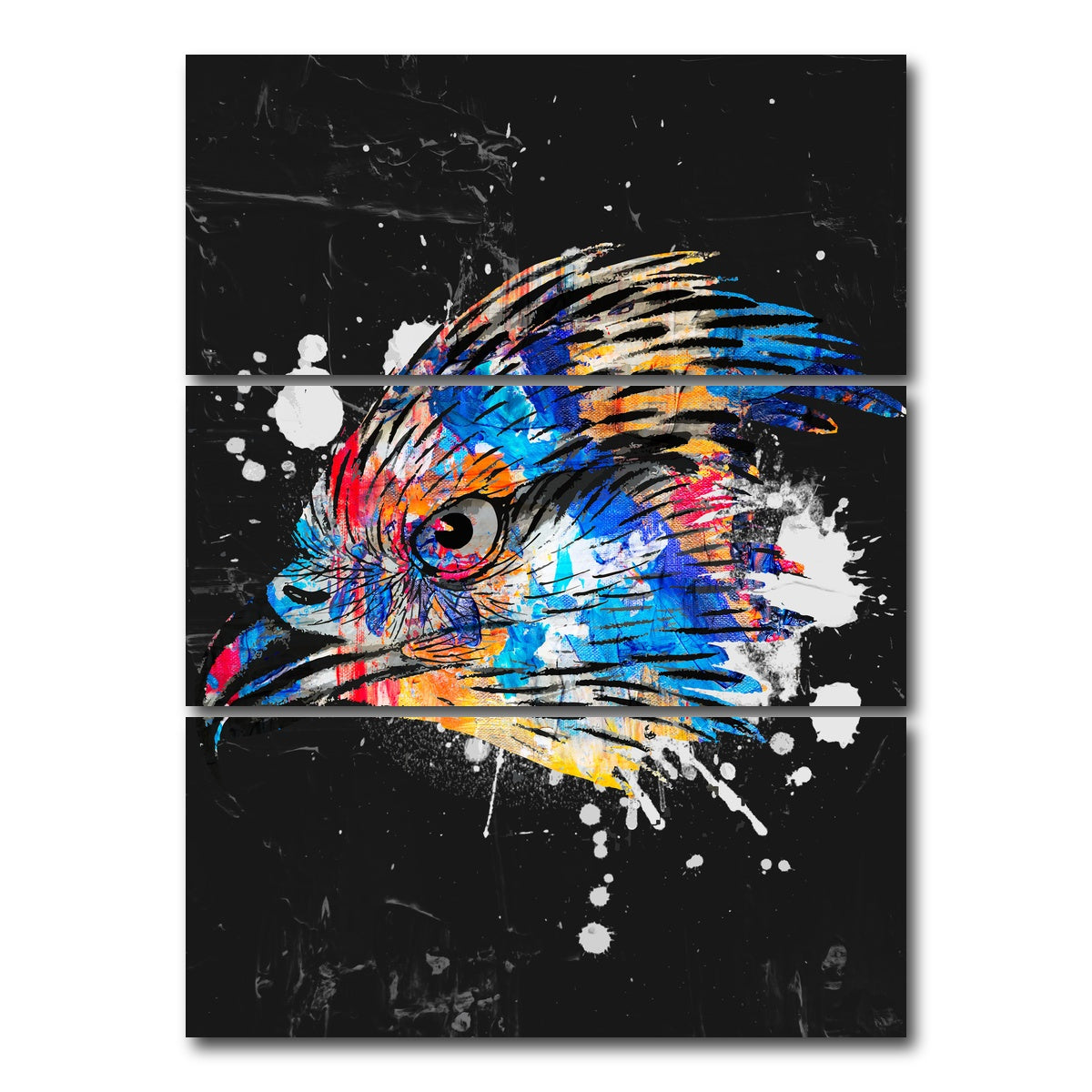 AUTO-MOCKUP WHITE | Eagle | 3 Piece | Gallery Wrap Canvas | group=8x18_stacked