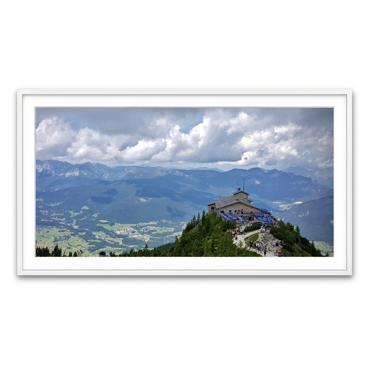 Framed Print 2x1 White