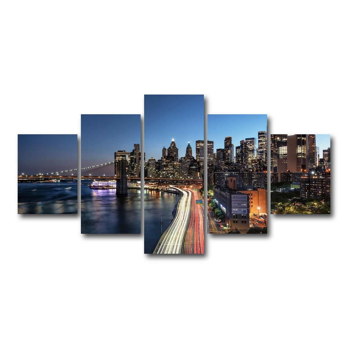 AUTO-MOCKUP WHITE | East Manhattan | 5 Piece | Gallery Wrap Canvas | group=5_short