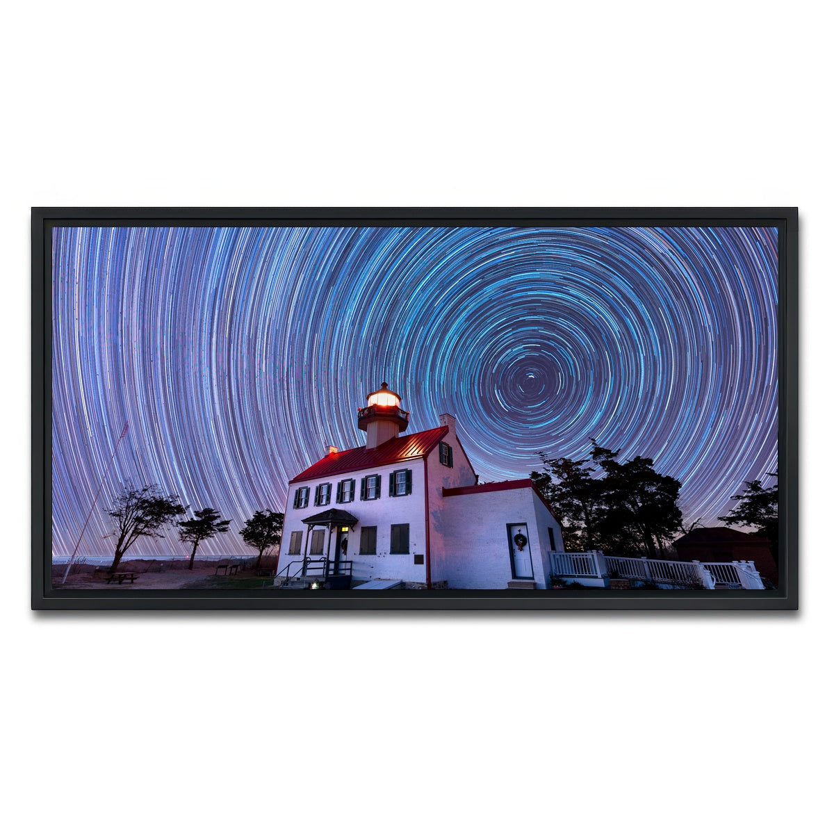 AUTO-MOCKUP WHITE | East Point Lighthouse - Winter Spinnies | 1 Piece | Black Framed Canvas | group=2x1