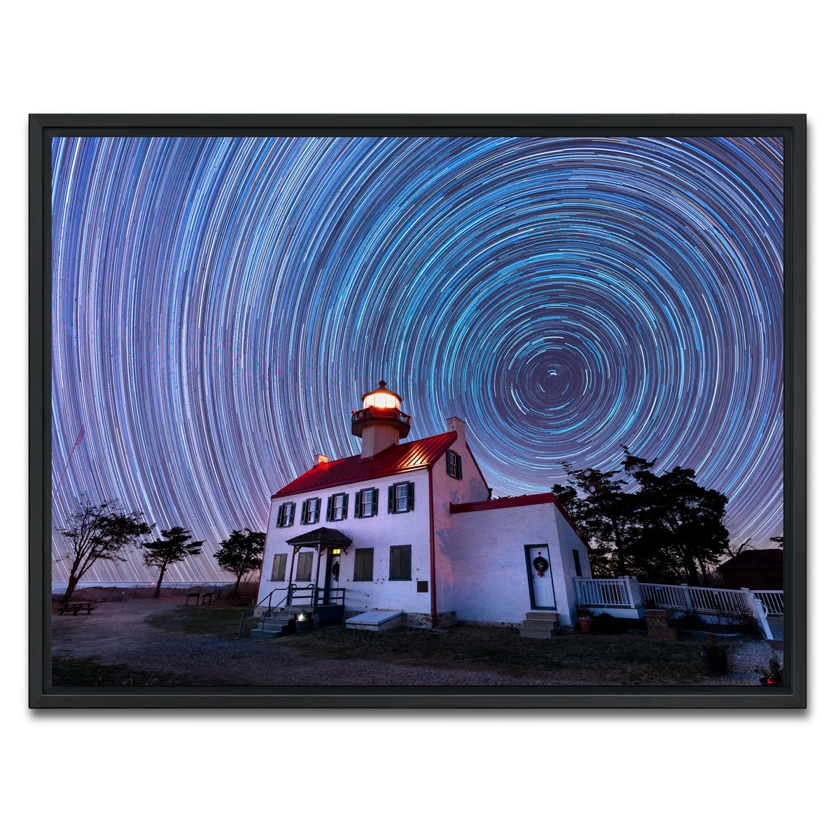 AUTO-MOCKUP WHITE | East Point Lighthouse - Winter Spinnies | 1 Piece | Black Framed Canvas | group=4x3