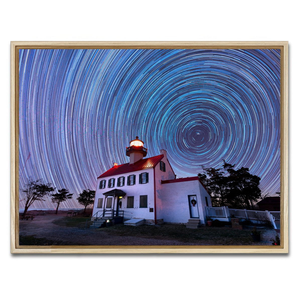 AUTO-MOCKUP WHITE | East Point Lighthouse - Winter Spinnies | 1 Piece | Natural Framed Canvas | group=4x3