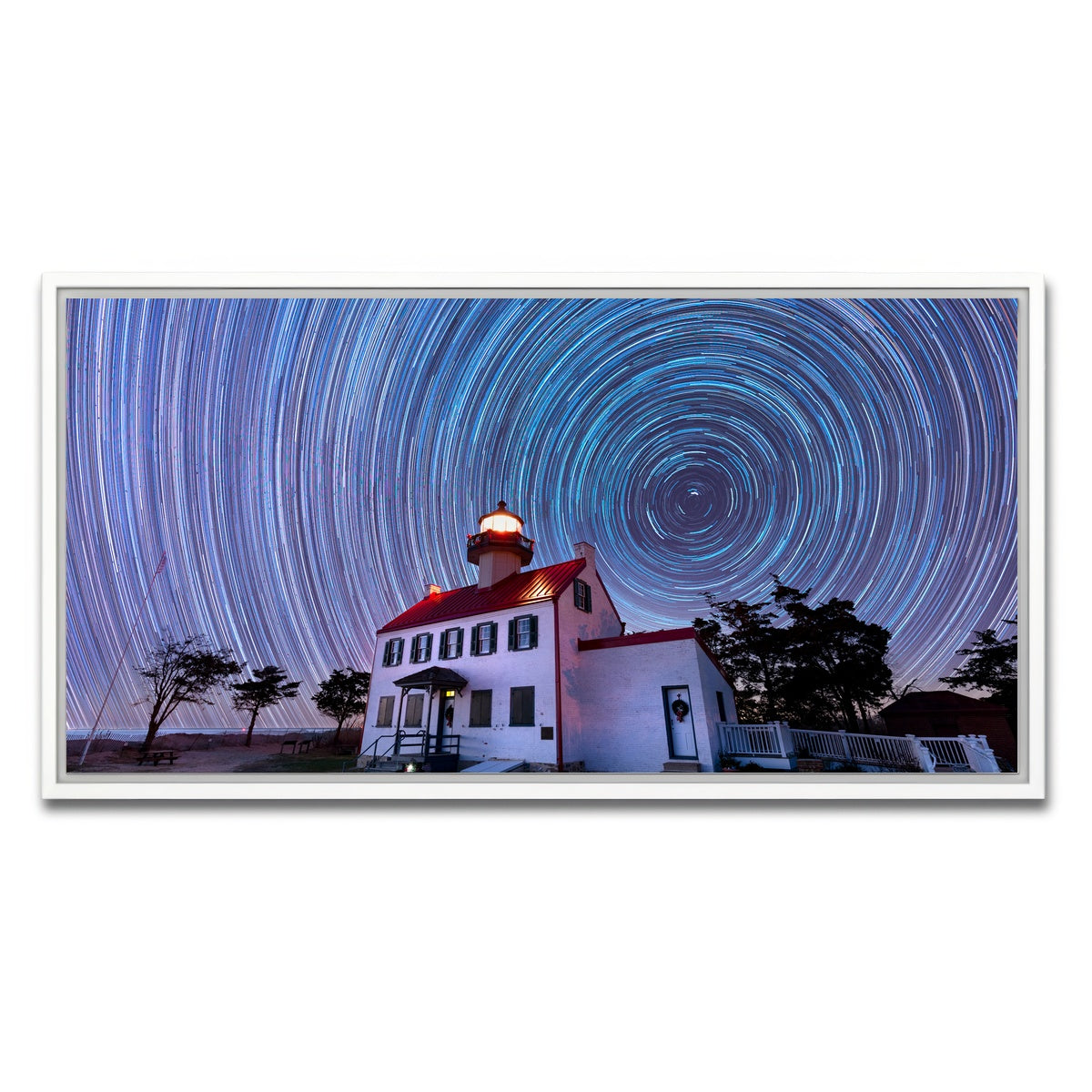 AUTO-MOCKUP WHITE | East Point Lighthouse - Winter Spinnies | 1 Piece | White Framed Canvas | group=2x1
