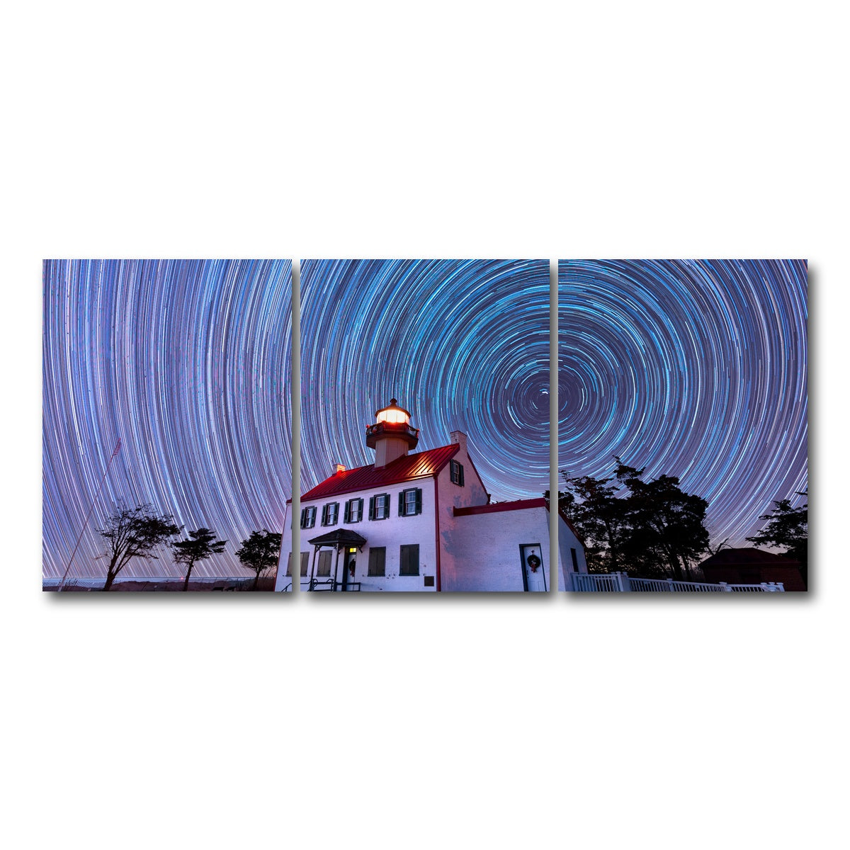 AUTO-MOCKUP WHITE | East Point Lighthouse - Winter Spinnies | 3 Piece | Gallery Wrap Canvas | group=18x24
