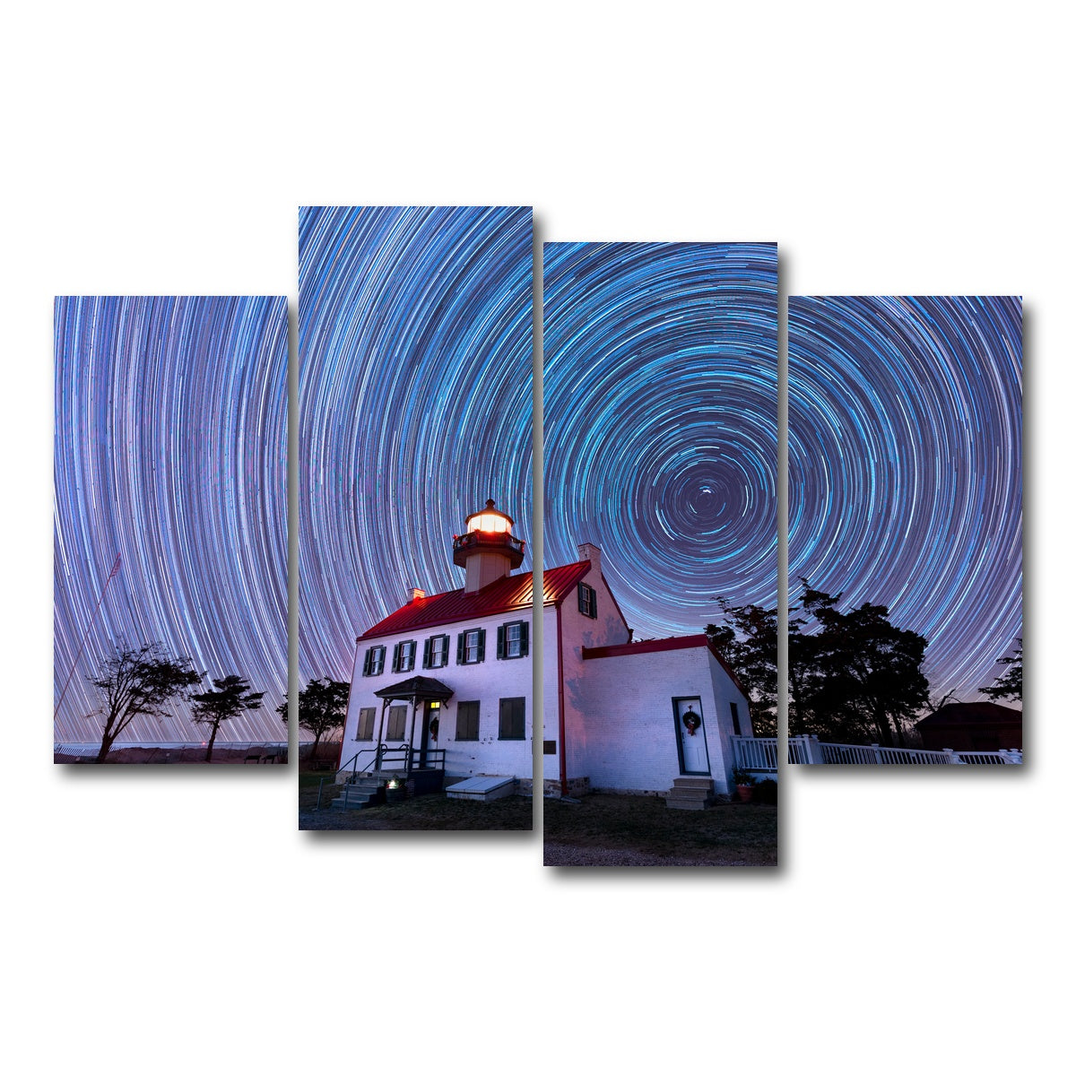 AUTO-MOCKUP WHITE | East Point Lighthouse - Winter Spinnies | 4 Piece | Gallery Wrap Canvas | group=4_short