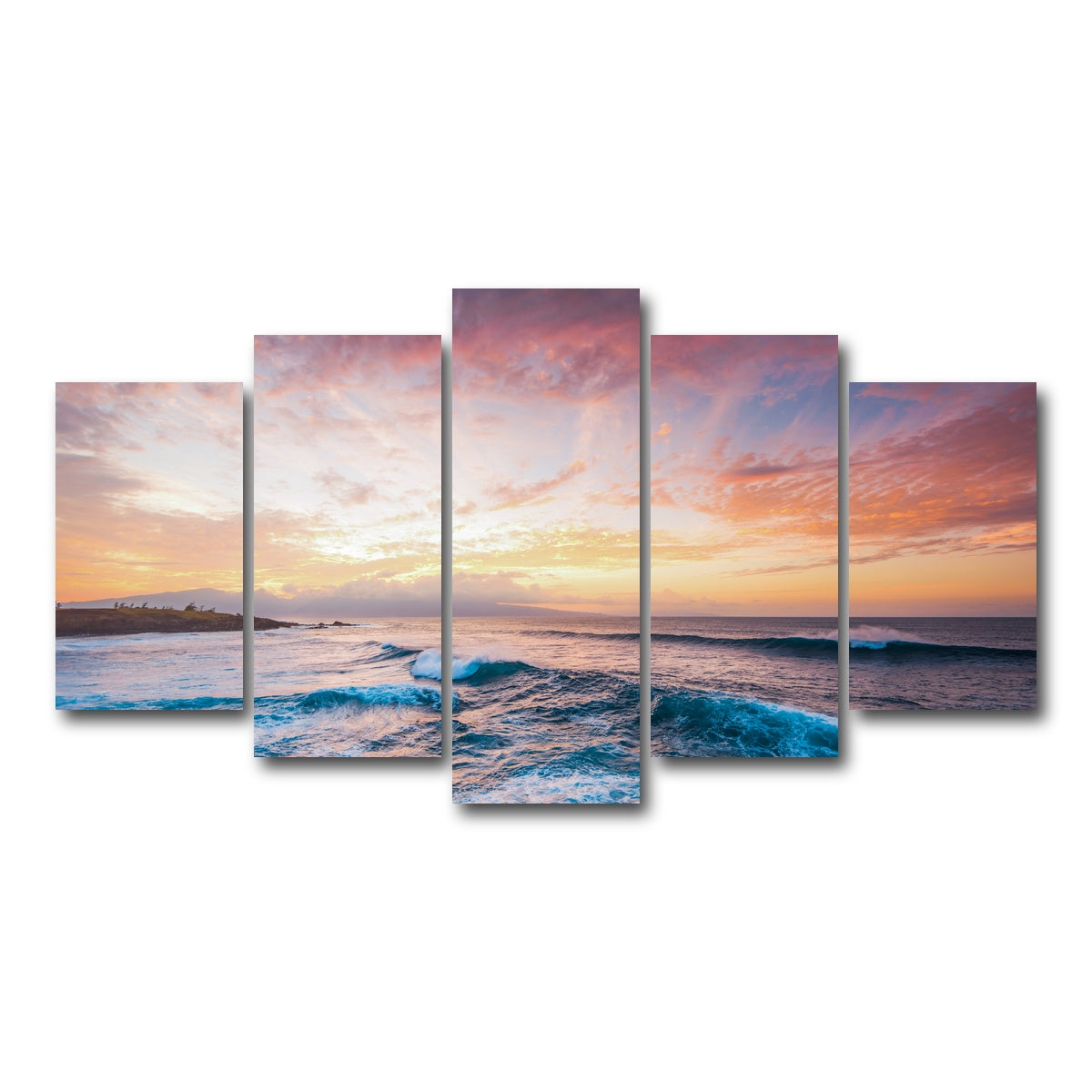 AUTO-MOCKUP WHITE | Easy Evening | 5 Piece | Gallery Wrap Canvas | group=5_normal