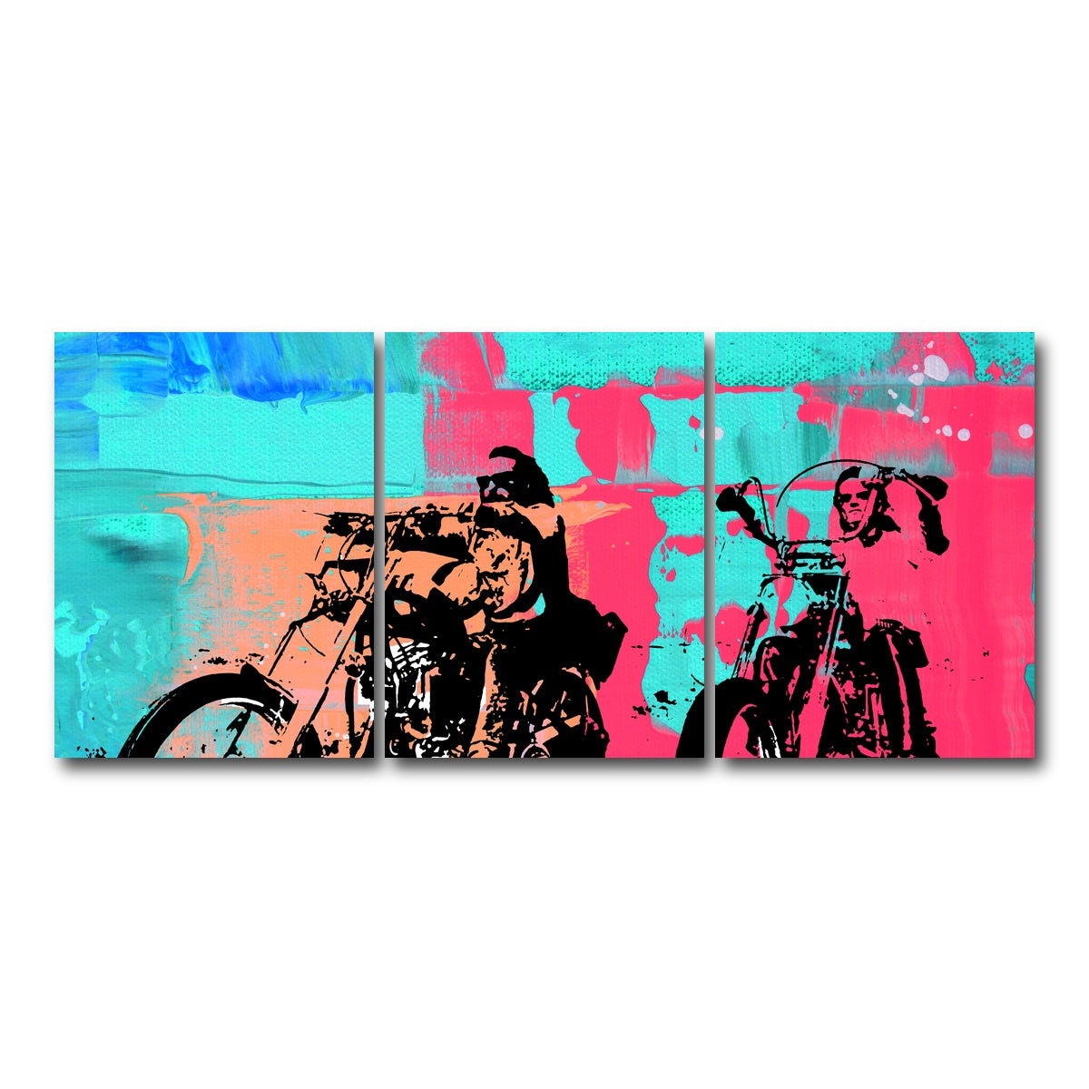 AUTO-MOCKUP WHITE | Easy Rider Blue | 3 Piece | Gallery Wrap Canvas | group=18x24