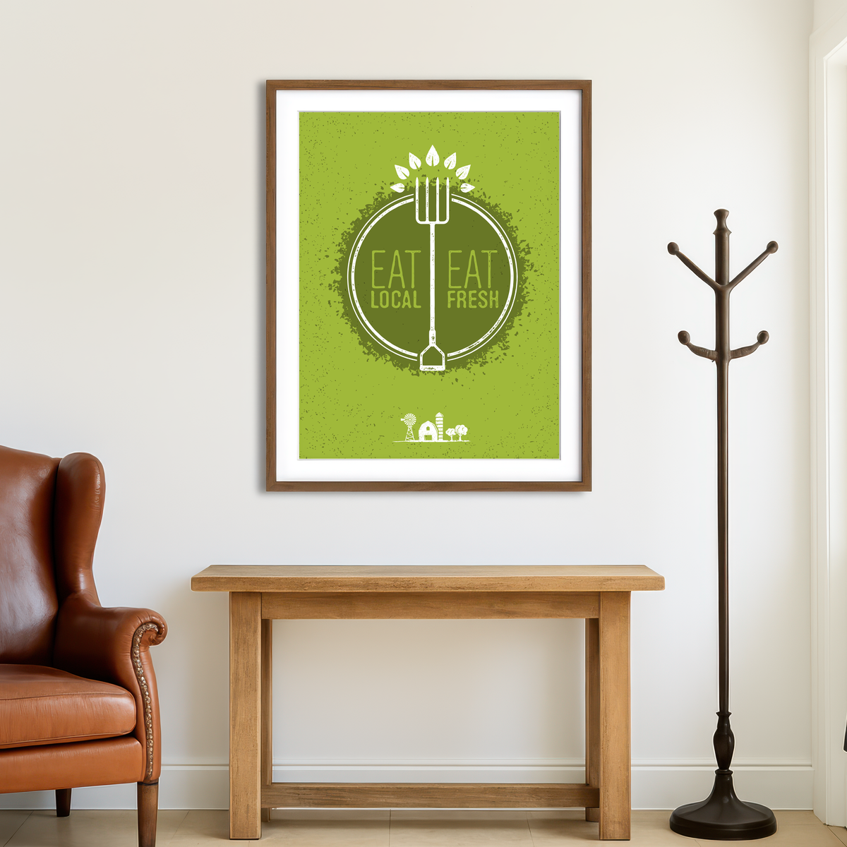 AUTO-MOCKUP ROOM | Eat Local Wall Art