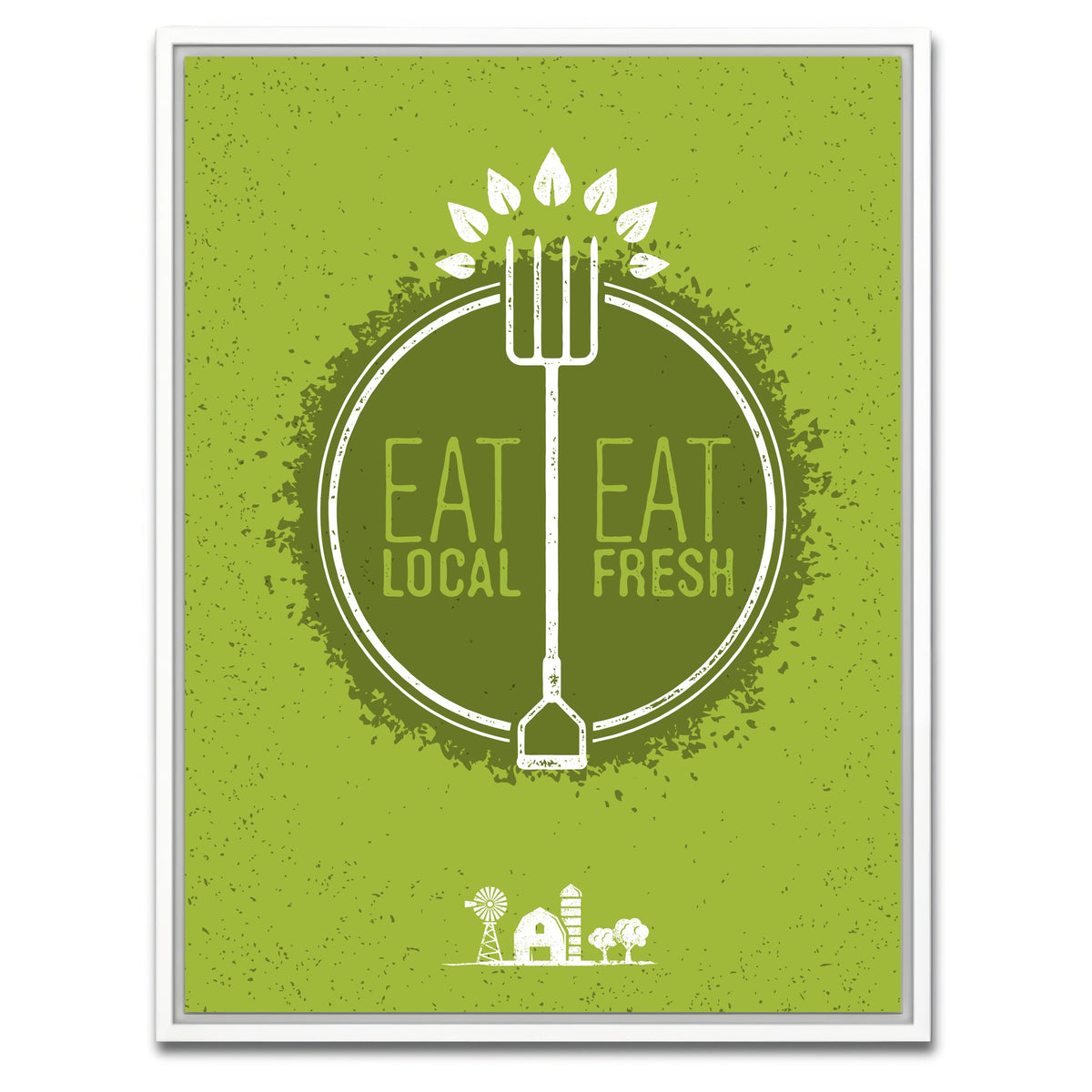 AUTO-MOCKUP WHITE | Eat Local | 1 Piece | White Framed Canvas | group=3x4
