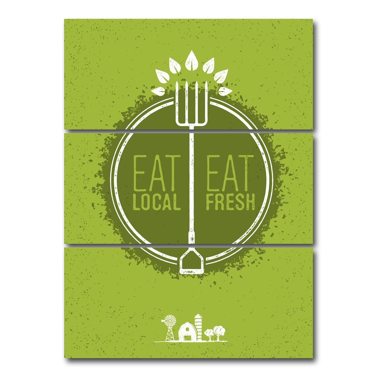 AUTO-MOCKUP WHITE | Eat Local | 3 Piece | Gallery Wrap Canvas | group=8x18_stacked