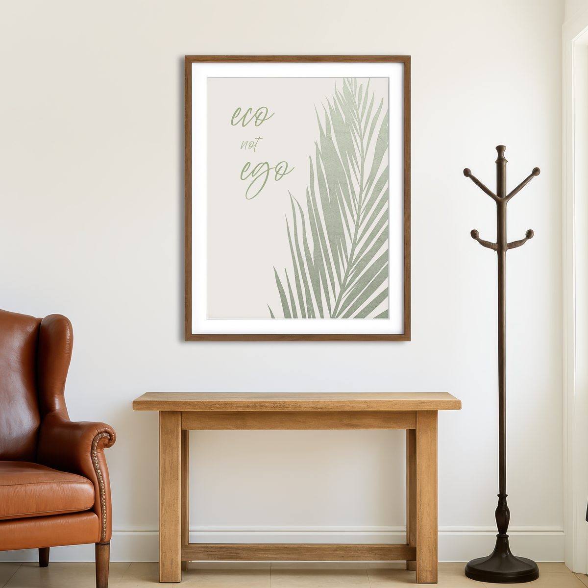 AUTO-MOCKUP ROOM | Eco Not Ego Wall Art