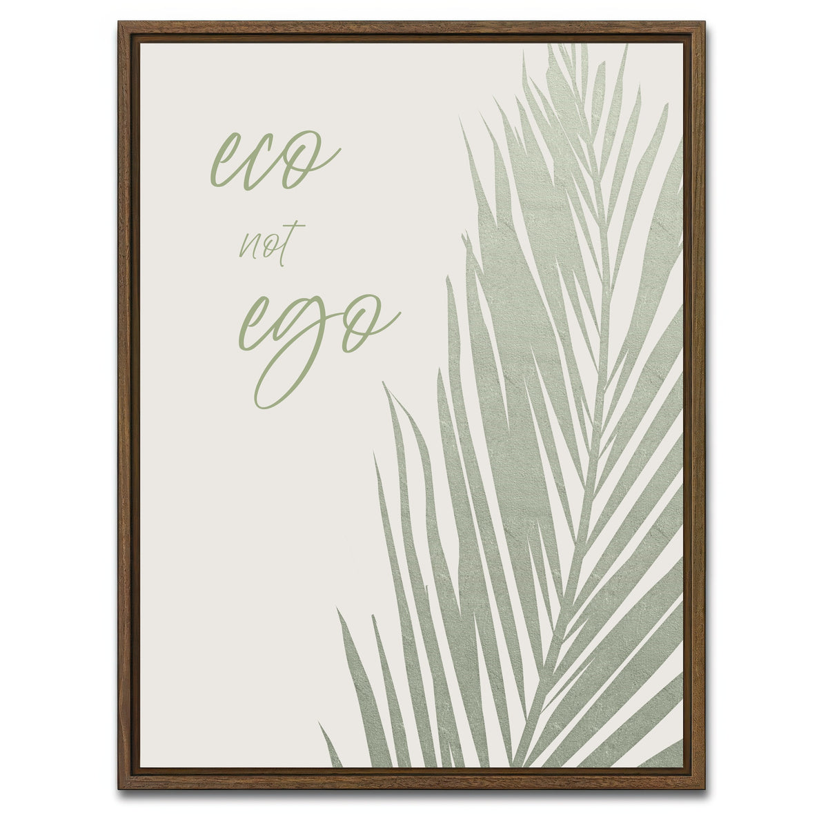 AUTO-MOCKUP WHITE | Eco not ego | 1 Piece | Walnut Framed Canvas | group=3x4