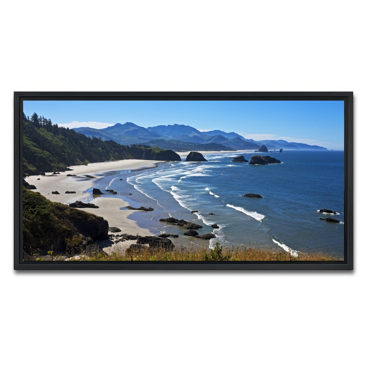AUTO-MOCKUP WHITE | Ecola State Park | 1 Piece | Black Framed Canvas | group=2x1