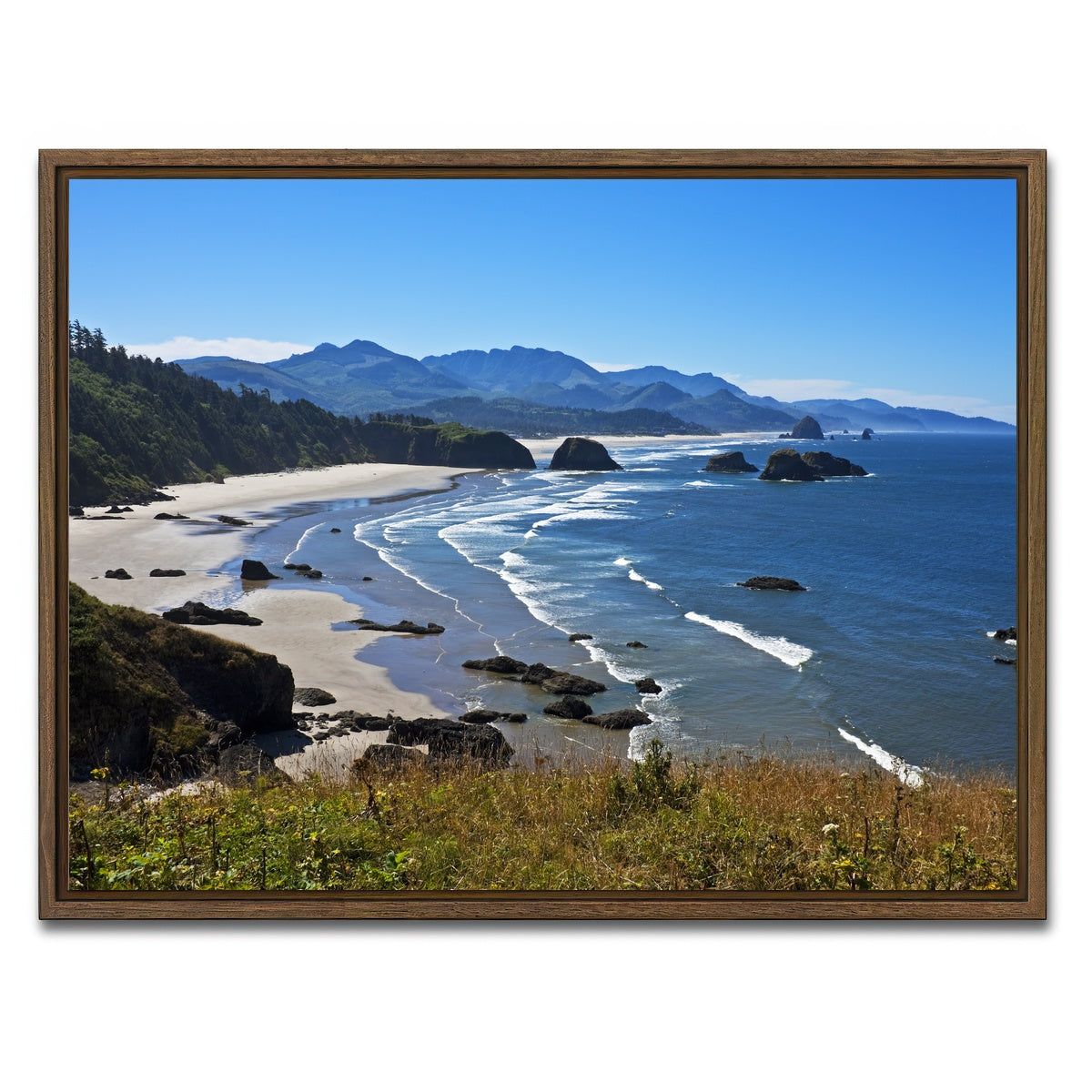 AUTO-MOCKUP WHITE | Ecola State Park | 1 Piece | Walnut Framed Canvas | group=4x3