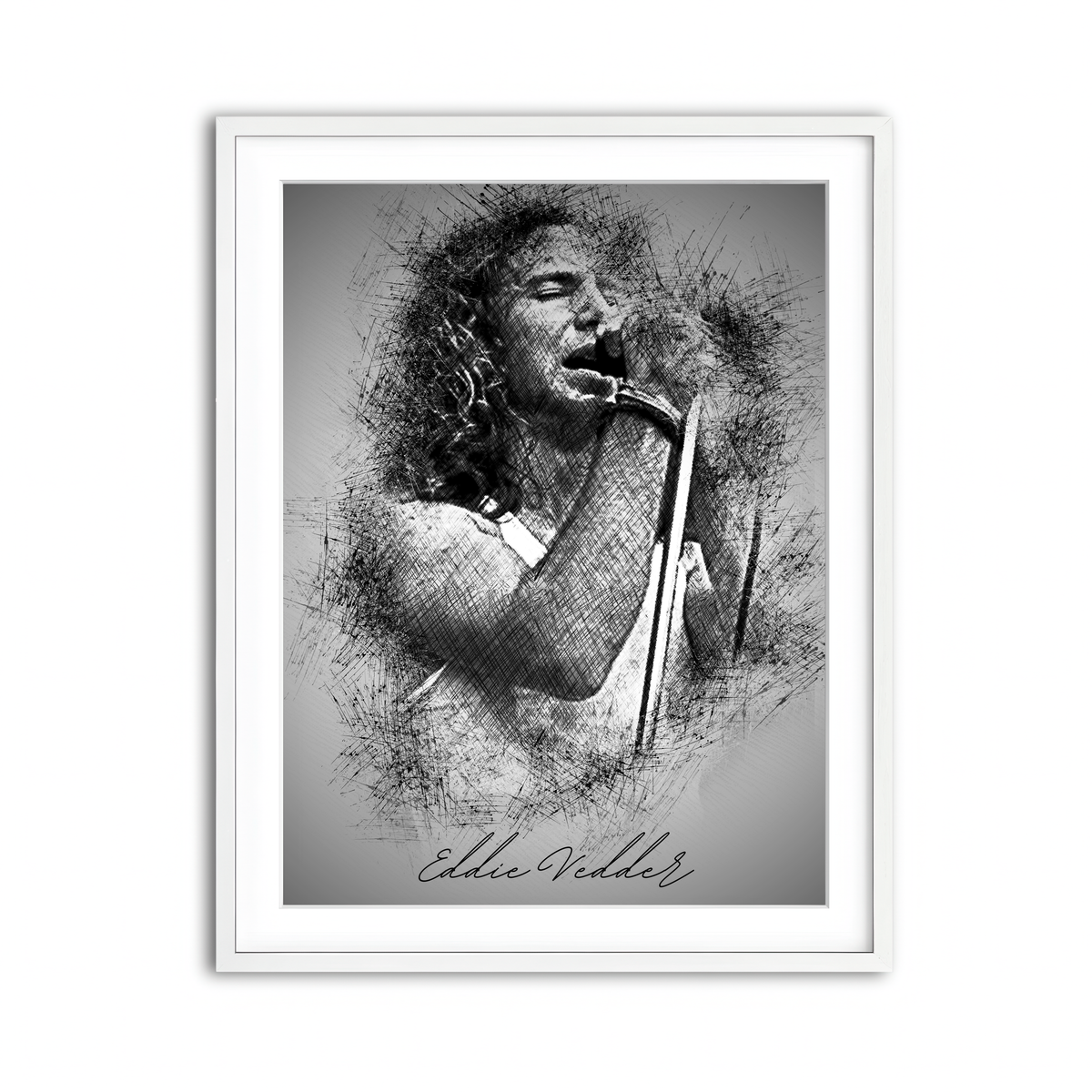 Framed Print 3x4 White