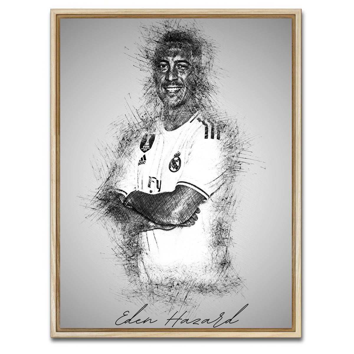AUTO-MOCKUP WHITE | Eden Hazard | 1 Piece | Natural Framed Canvas | group=3x4