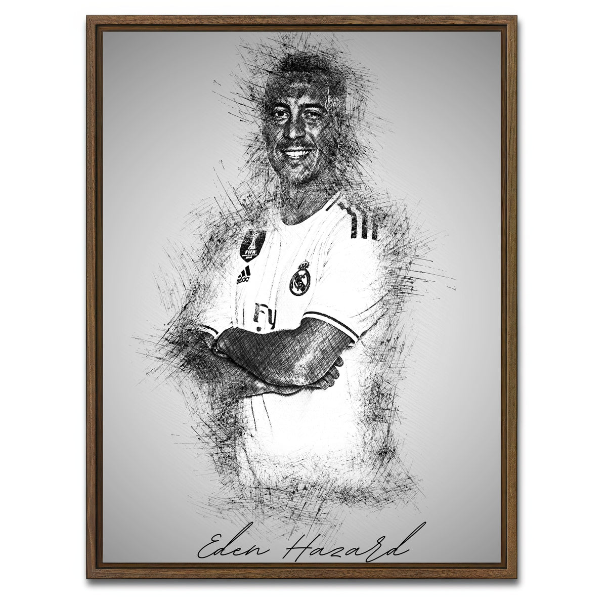 AUTO-MOCKUP WHITE | Eden Hazard | 1 Piece | Walnut Framed Canvas | group=3x4
