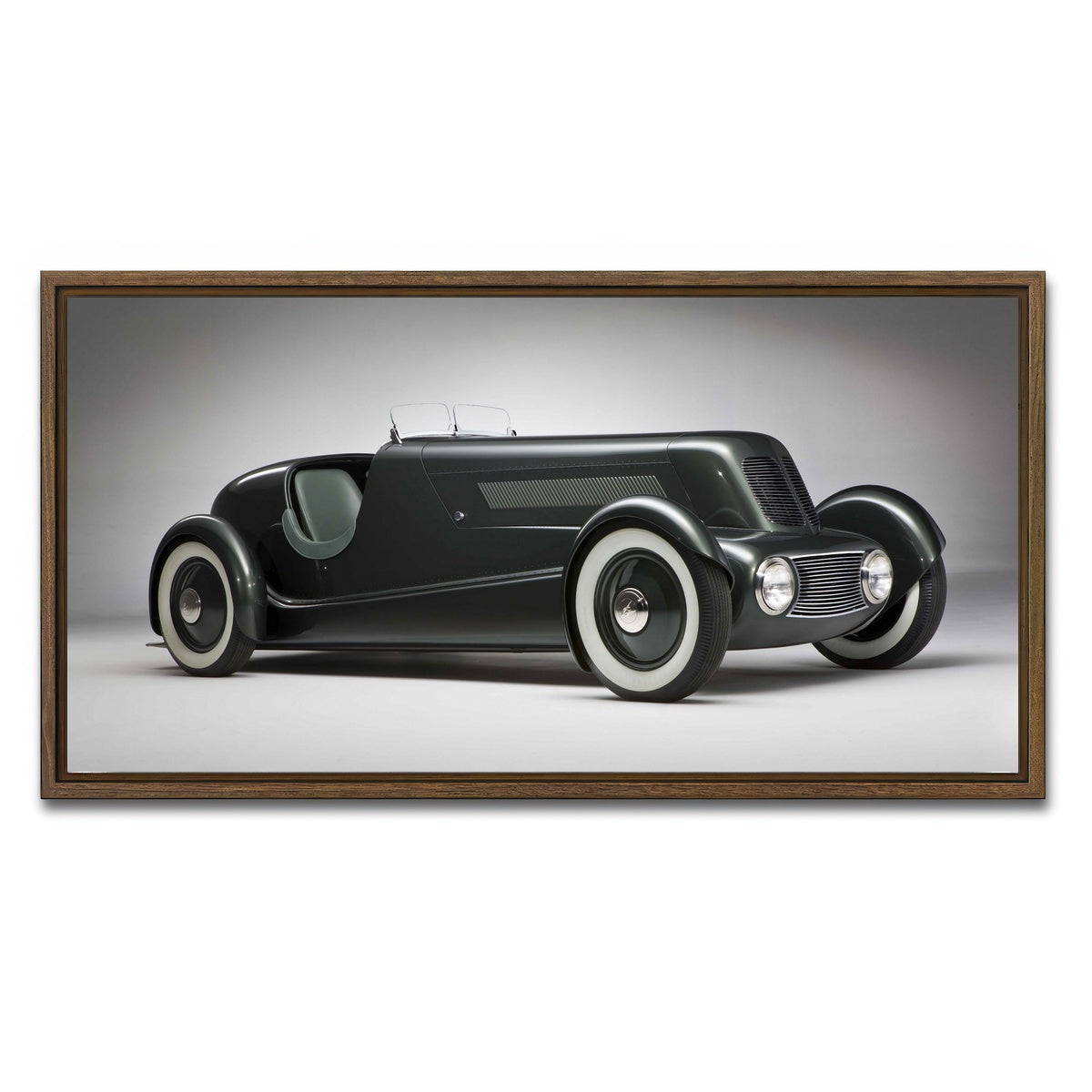 AUTO-MOCKUP WHITE | Edsel Ford's 1934 Model 40 Speedster | 1 Piece | Walnut Framed Canvas | group=2x1