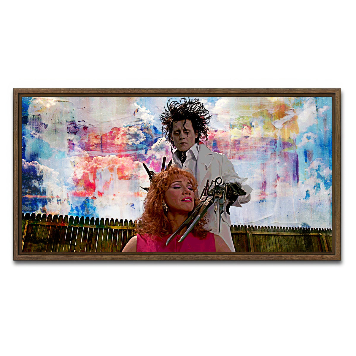 AUTO-MOCKUP WHITE | Edward Scissorhands Salon | 1 Piece | Walnut Framed Canvas | group=2x1
