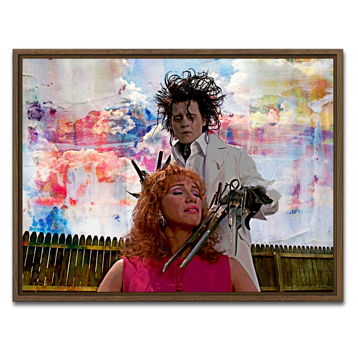 AUTO-MOCKUP WHITE | Edward Scissorhands Salon | 1 Piece | Walnut Framed Canvas | group=4x3