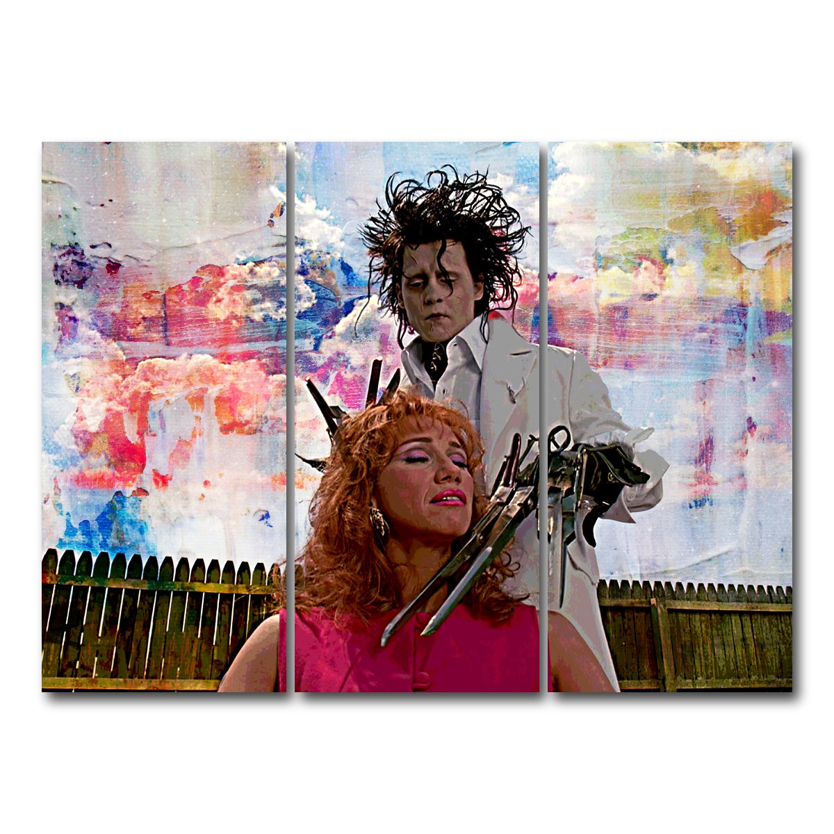 AUTO-MOCKUP WHITE | Edward Scissorhands Salon | 3 Piece | Gallery Wrap Canvas | group=8x18