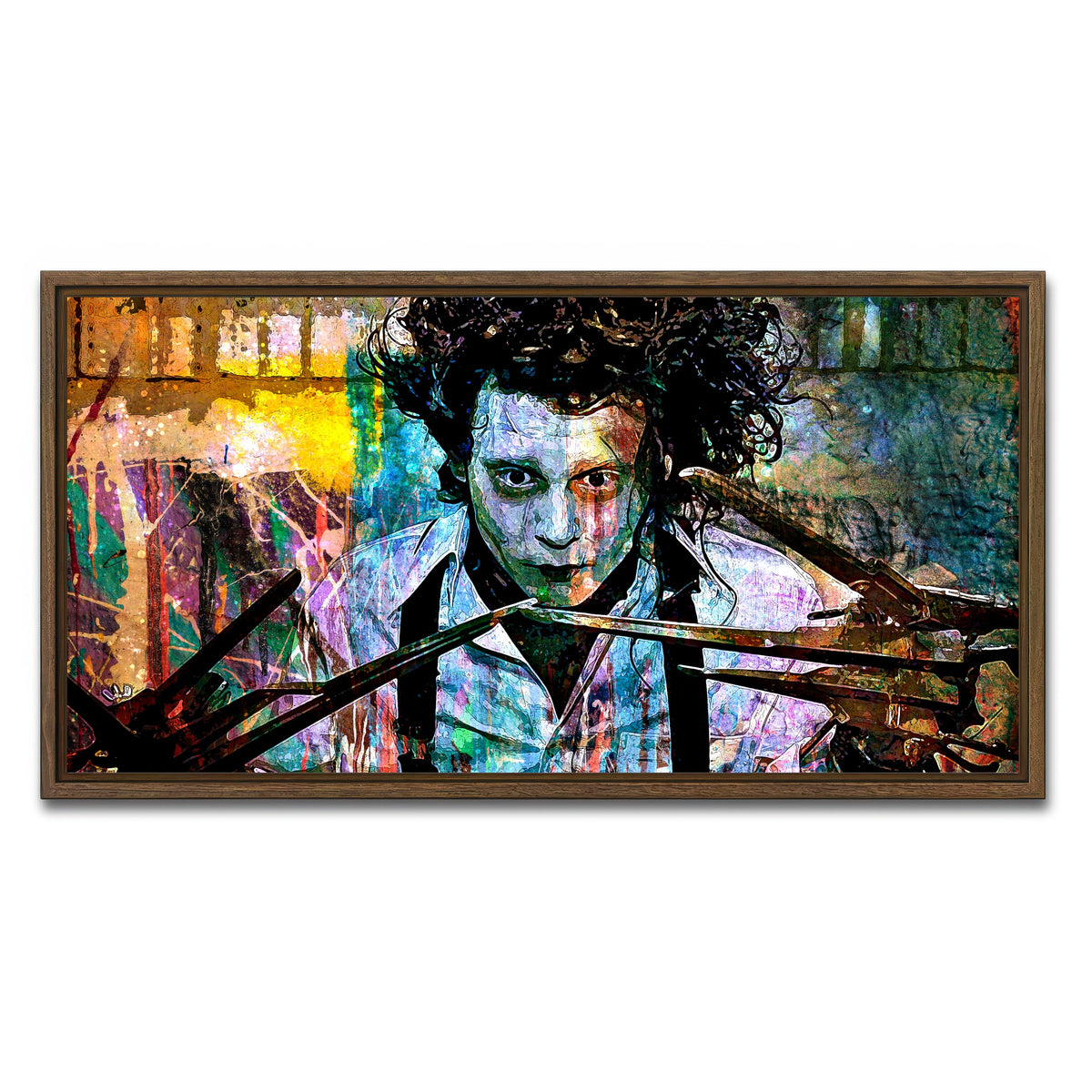 AUTO-MOCKUP WHITE | Edward Scissorhands | 1 Piece | Walnut Framed Canvas | group=2x1