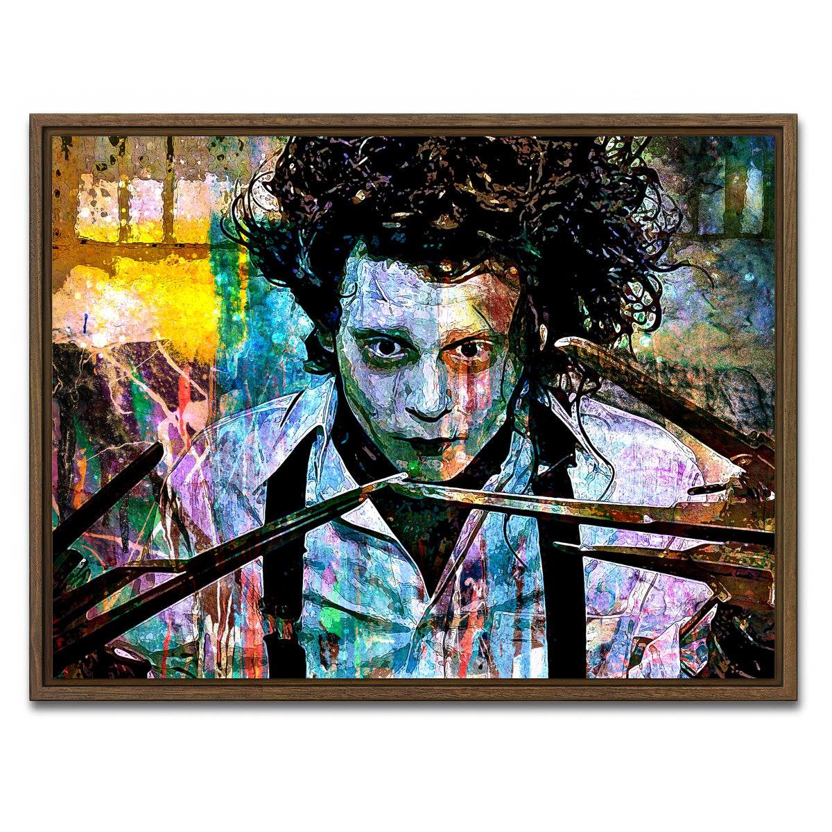 AUTO-MOCKUP WHITE | Edward Scissorhands | 1 Piece | Walnut Framed Canvas | group=4x3