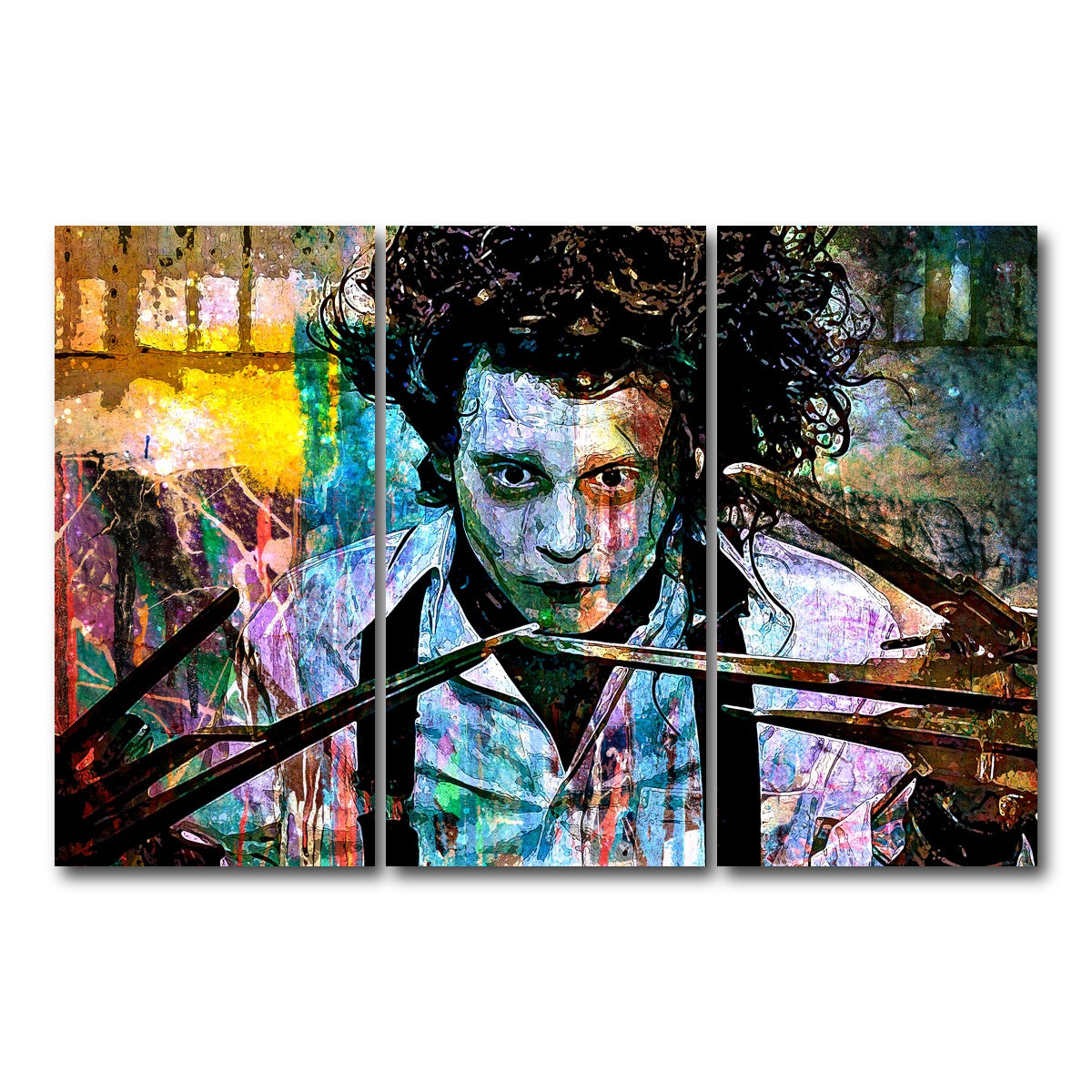 AUTO-MOCKUP WHITE | Edward Scissorhands | 3 Piece | Gallery Wrap Canvas | group=12x24