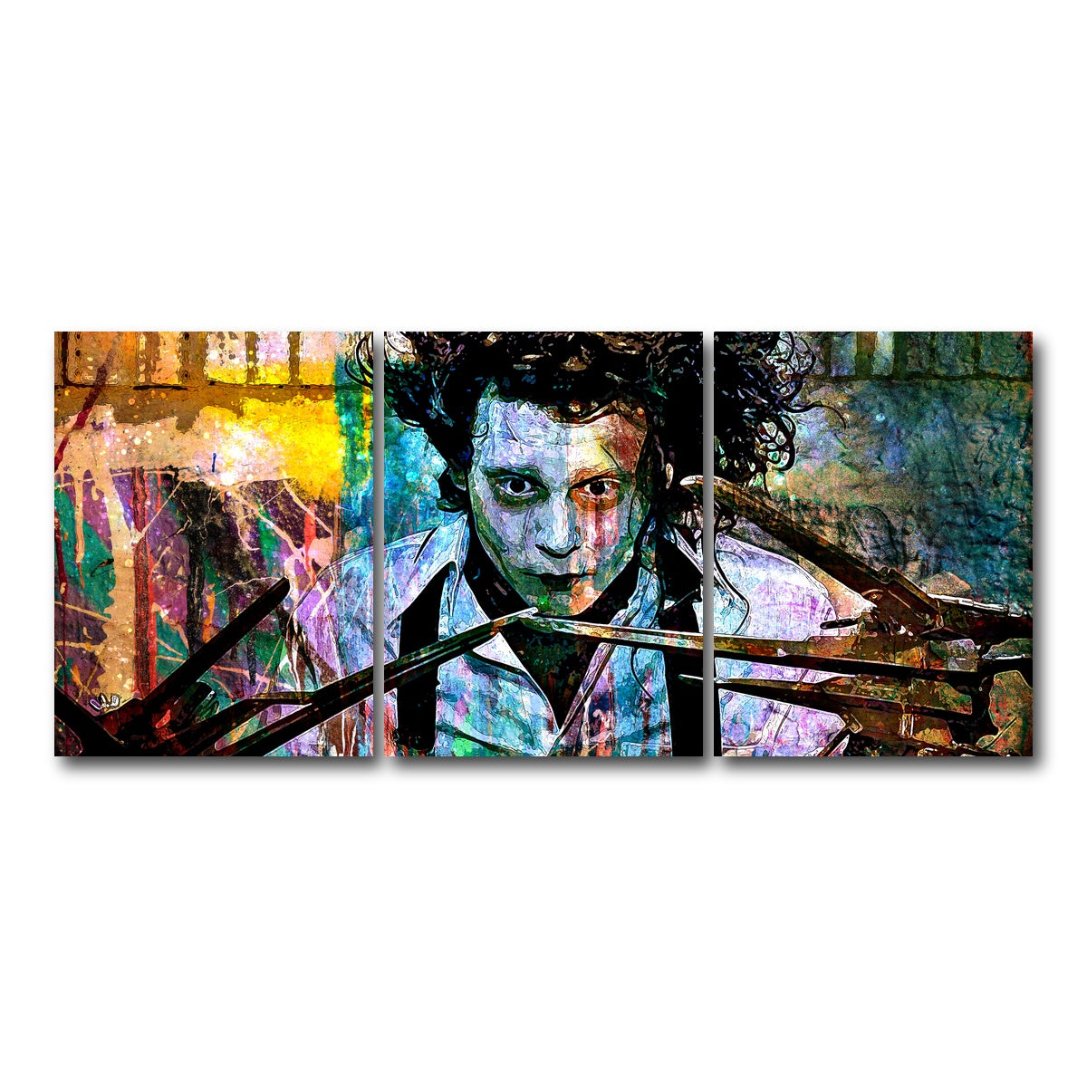 AUTO-MOCKUP WHITE | Edward Scissorhands | 3 Piece | Gallery Wrap Canvas | group=18x24