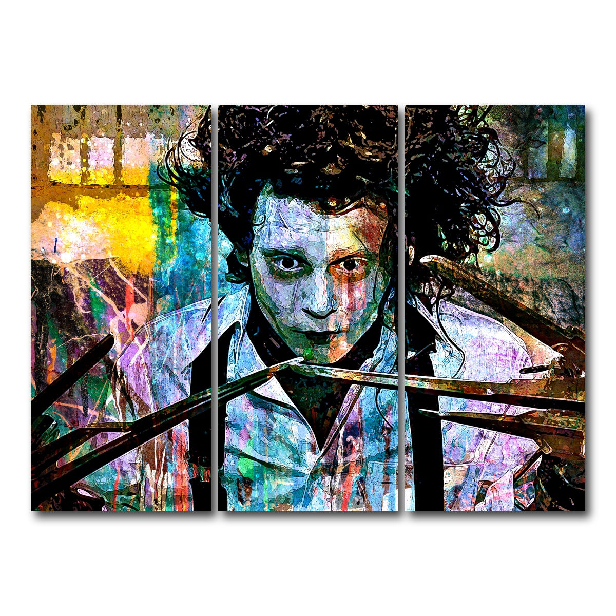 AUTO-MOCKUP WHITE | Edward Scissorhands | 3 Piece | Gallery Wrap Canvas | group=8x18