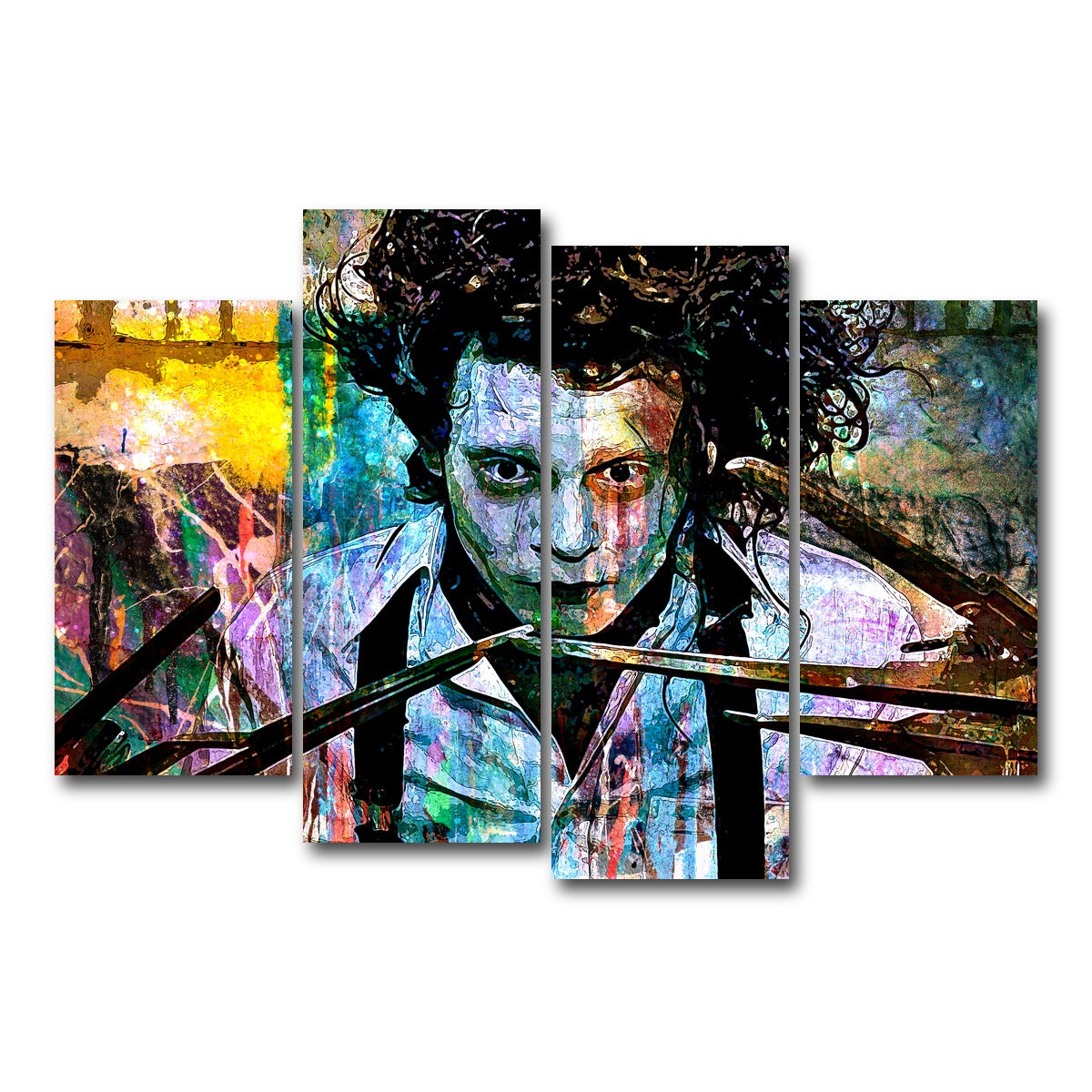 AUTO-MOCKUP WHITE | Edward Scissorhands | 4 Piece | Gallery Wrap Canvas | group=4_short