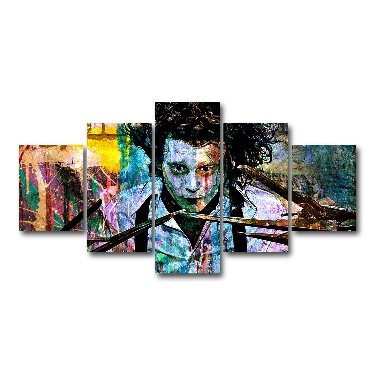 AUTO-MOCKUP WHITE | Edward Scissorhands | 5 Piece | Gallery Wrap Canvas | group=5_short