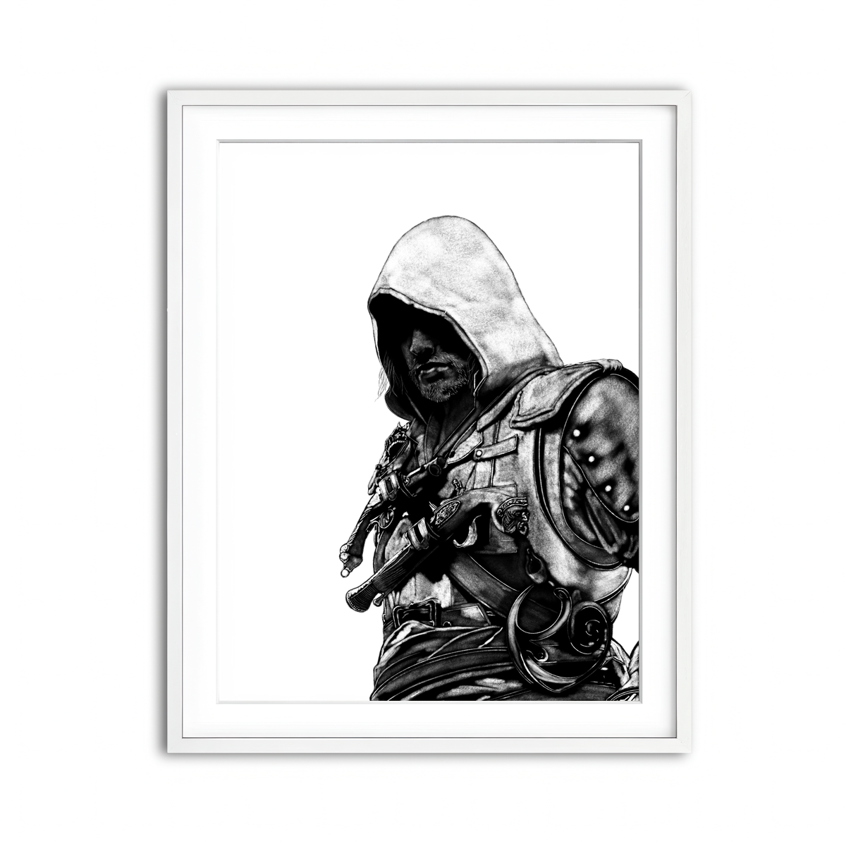 Framed Print 3x4 White