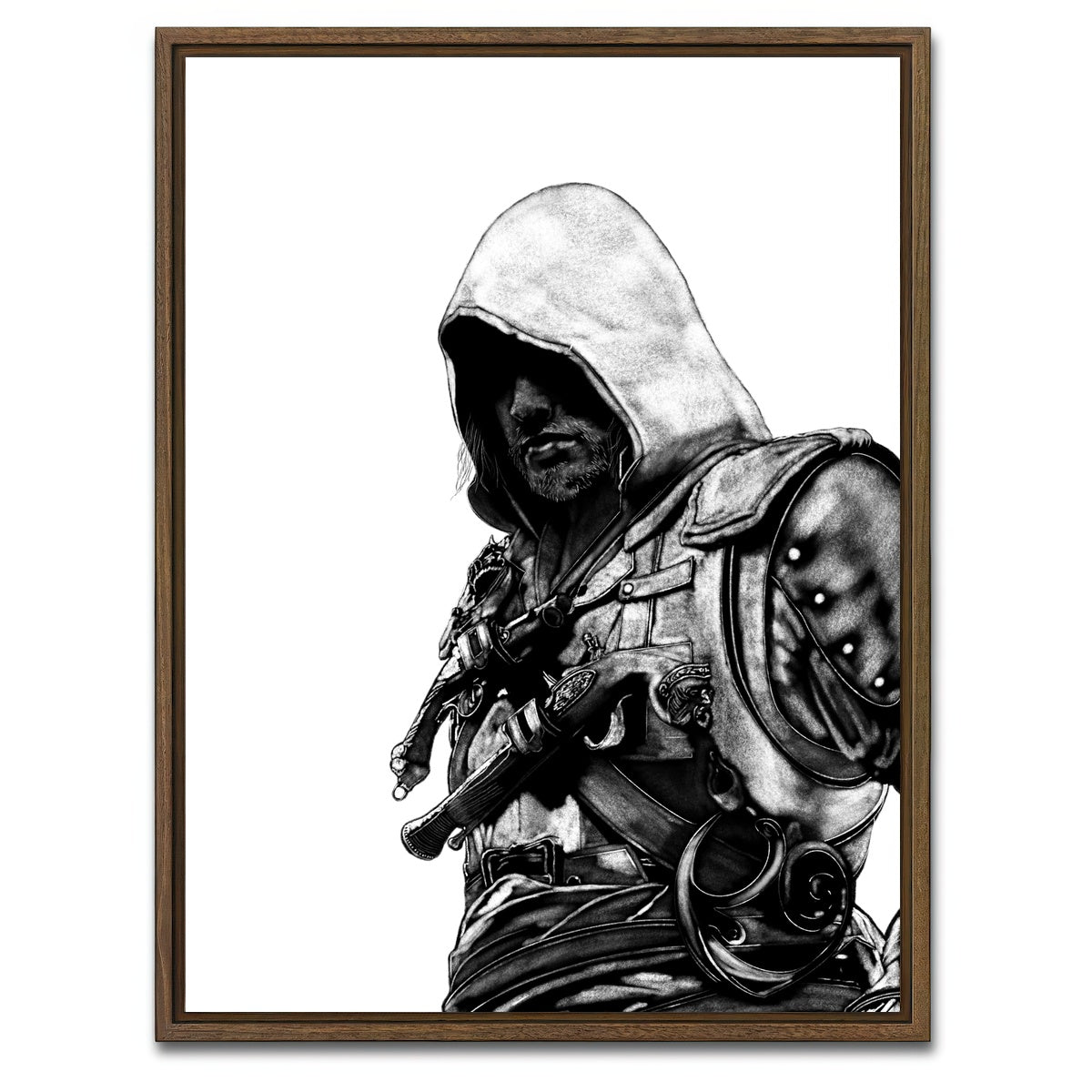 AUTO-MOCKUP WHITE | Edward | 1 Piece | Walnut Framed Canvas | group=3x4