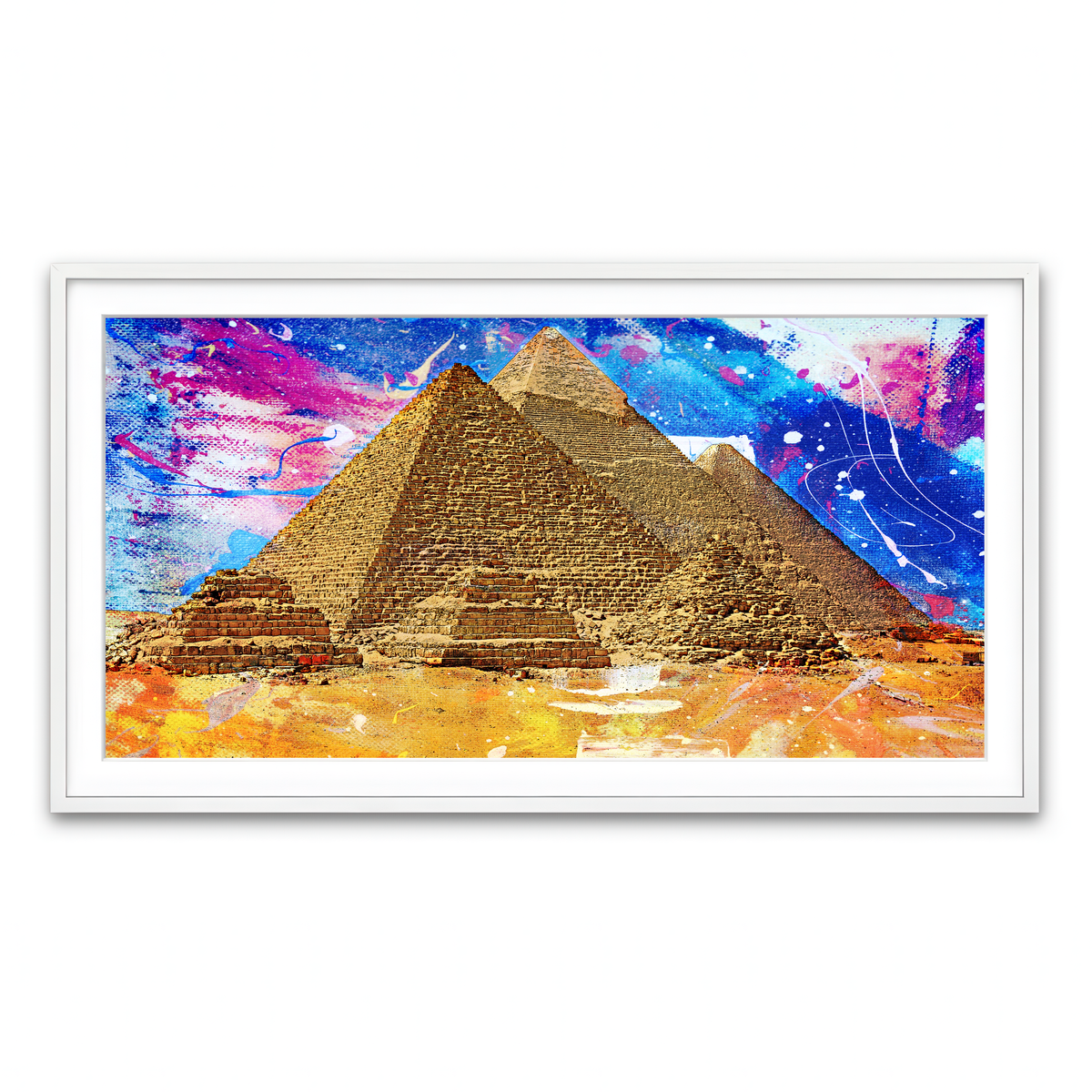 Framed Print 2x1 White