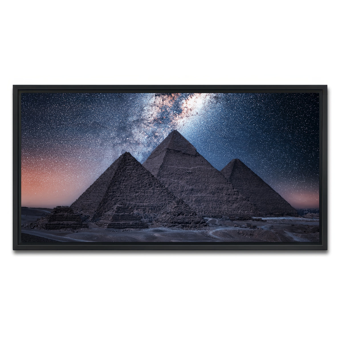 AUTO-MOCKUP WHITE | Egyptian Night | 1 Piece | Black Framed Canvas | group=2x1