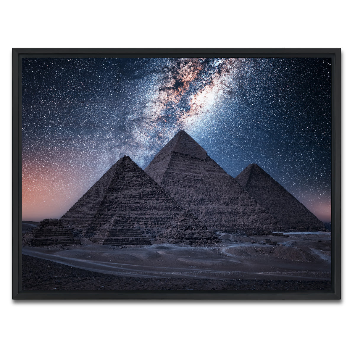 AUTO-MOCKUP WHITE | Egyptian Night | 1 Piece | Black Framed Canvas | group=4x3