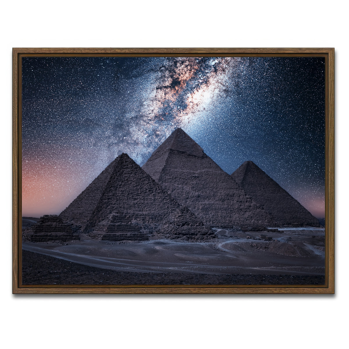 AUTO-MOCKUP WHITE | Egyptian Night | 1 Piece | Walnut Framed Canvas | group=4x3