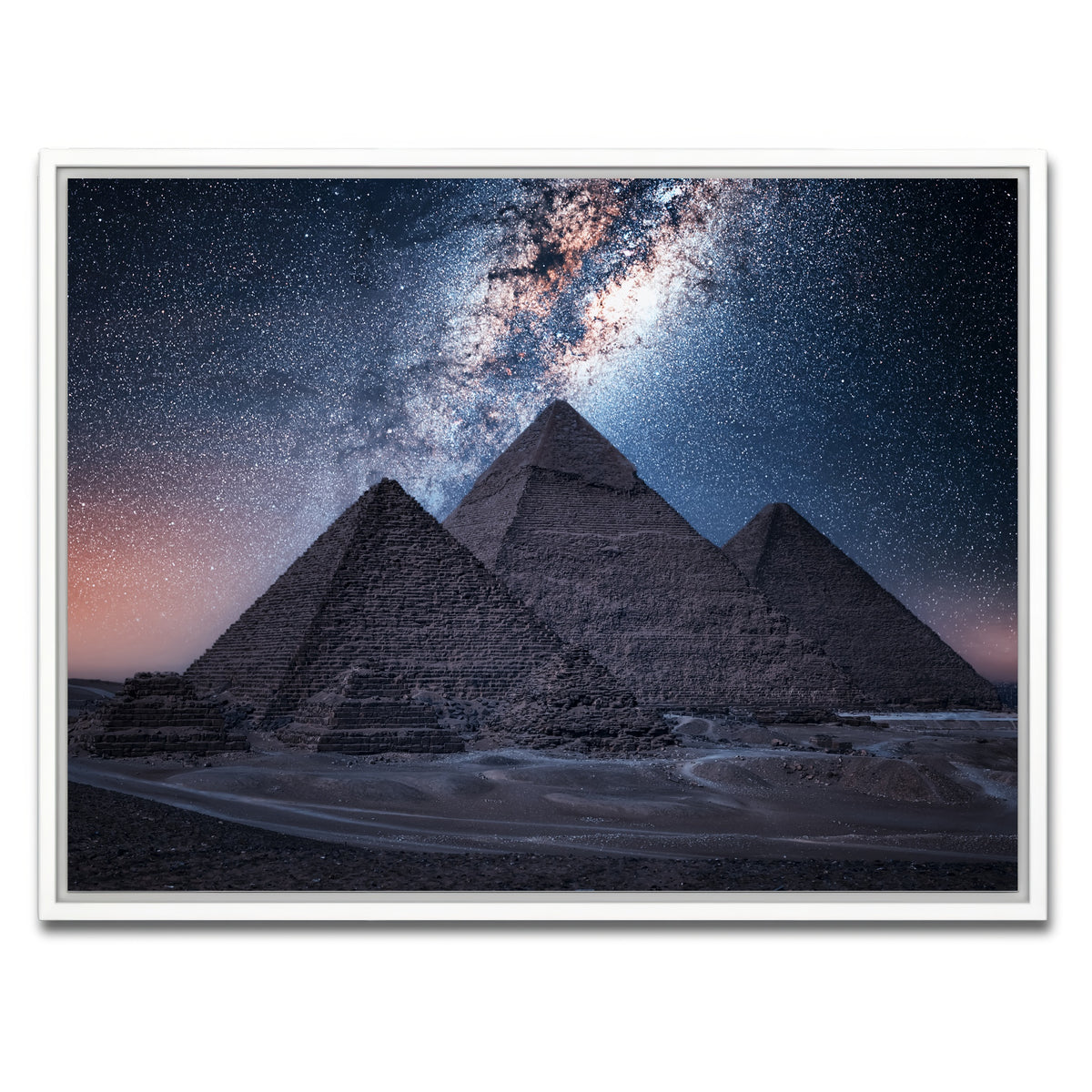 AUTO-MOCKUP WHITE | Egyptian Night | 1 Piece | White Framed Canvas | group=4x3