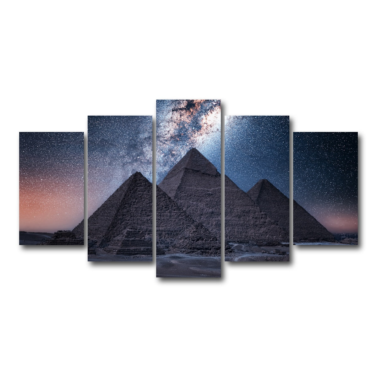 AUTO-MOCKUP WHITE | Egyptian Night | 5 Piece | Gallery Wrap Canvas | group=5_normal