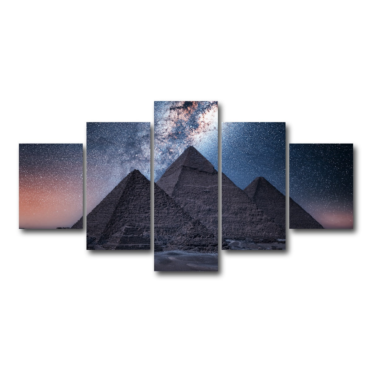 AUTO-MOCKUP WHITE | Egyptian Night | 5 Piece | Gallery Wrap Canvas | group=5_short