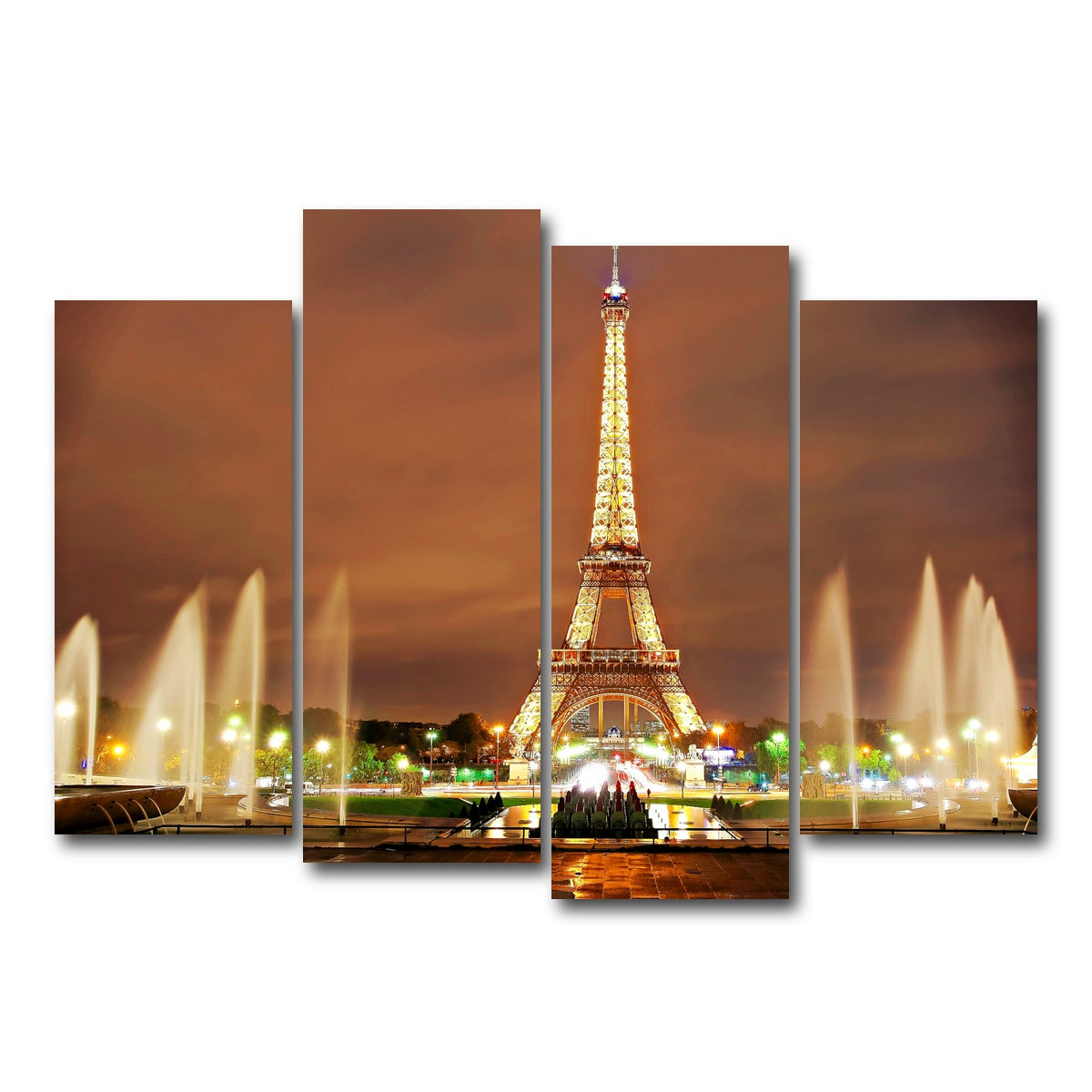 AUTO-MOCKUP WHITE | Eiffel Tower Paris | 4 Piece | Gallery Wrap Canvas | group=4_normal
