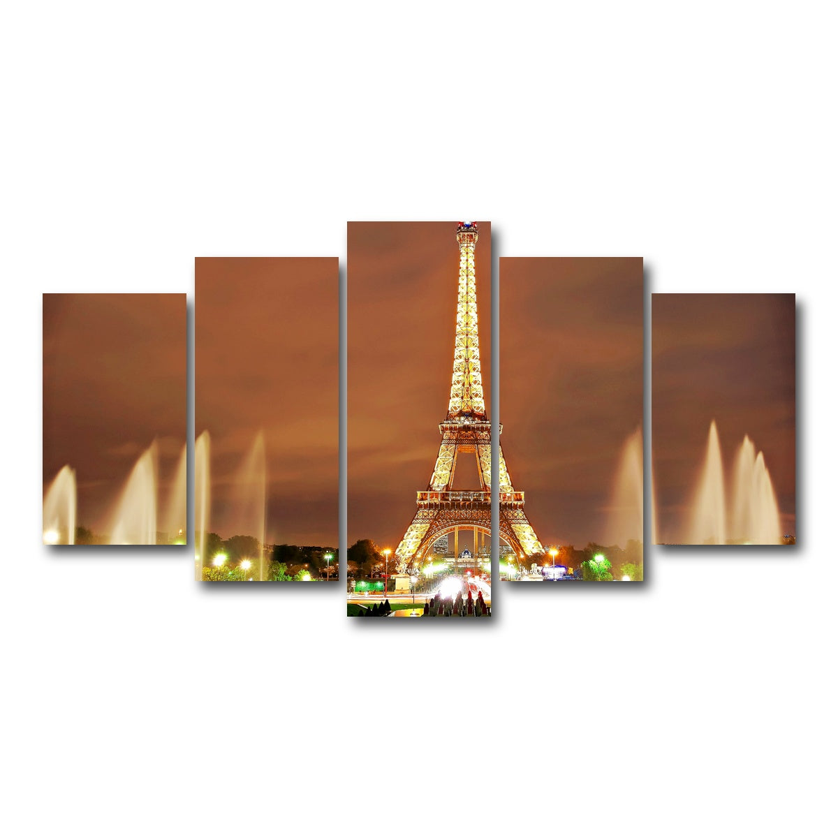 AUTO-MOCKUP WHITE | Eiffel Tower Paris | 5 Piece | Gallery Wrap Canvas | group=5_normal