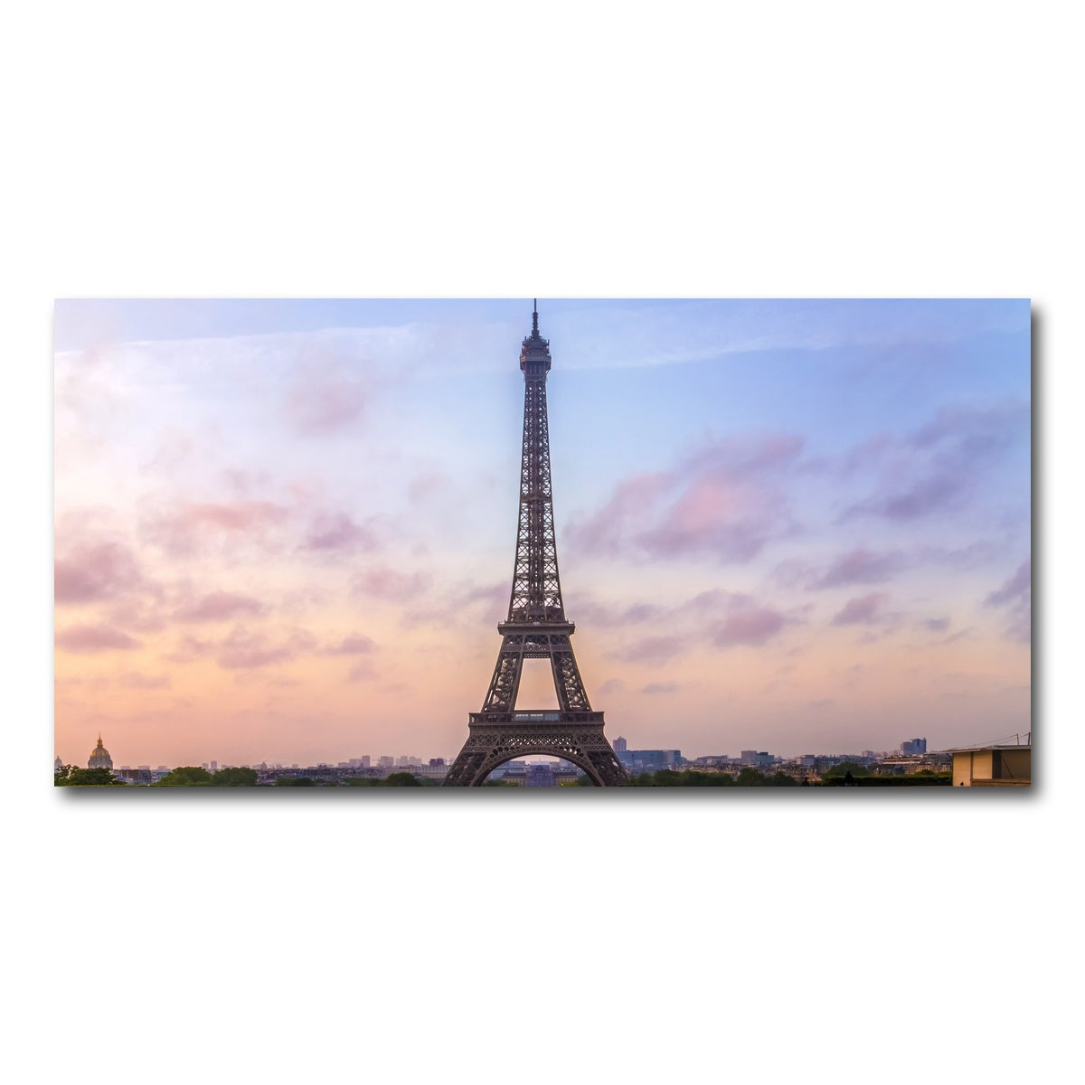 AUTO-MOCKUP WHITE | Eiffel Tower Sunrise | 1 Piece | Gallery Wrap Canvas | group=2x1